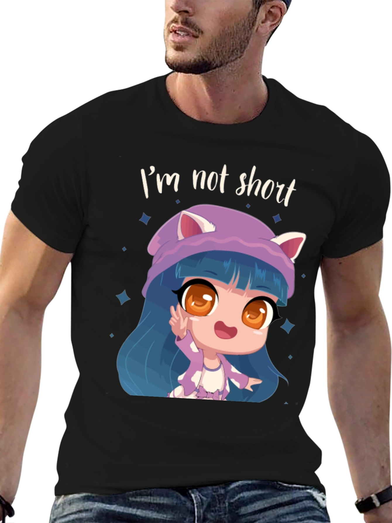 Black I'm Not Short T-Shirt view 6