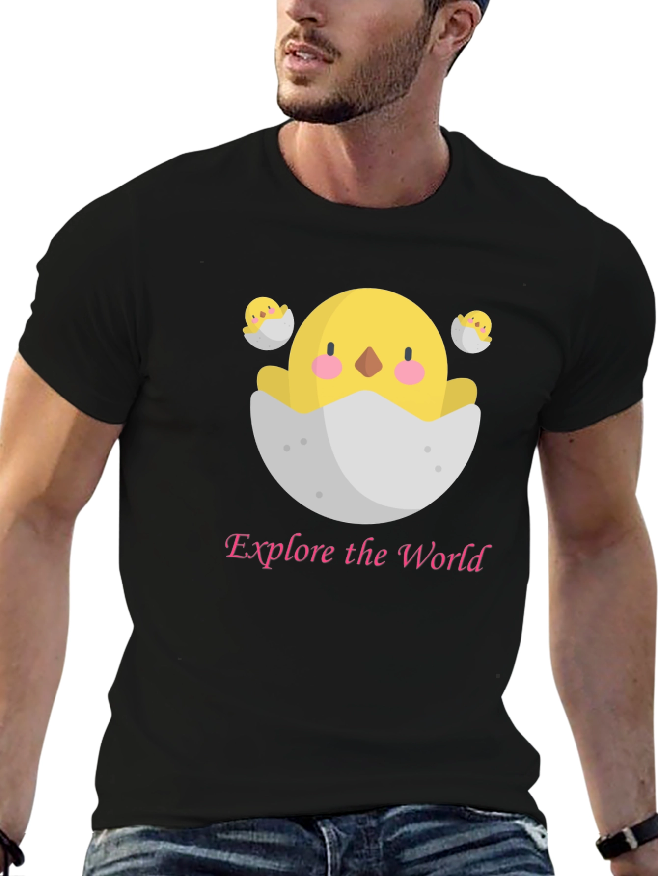 Black Explore the World Chick T-Shirt view 6