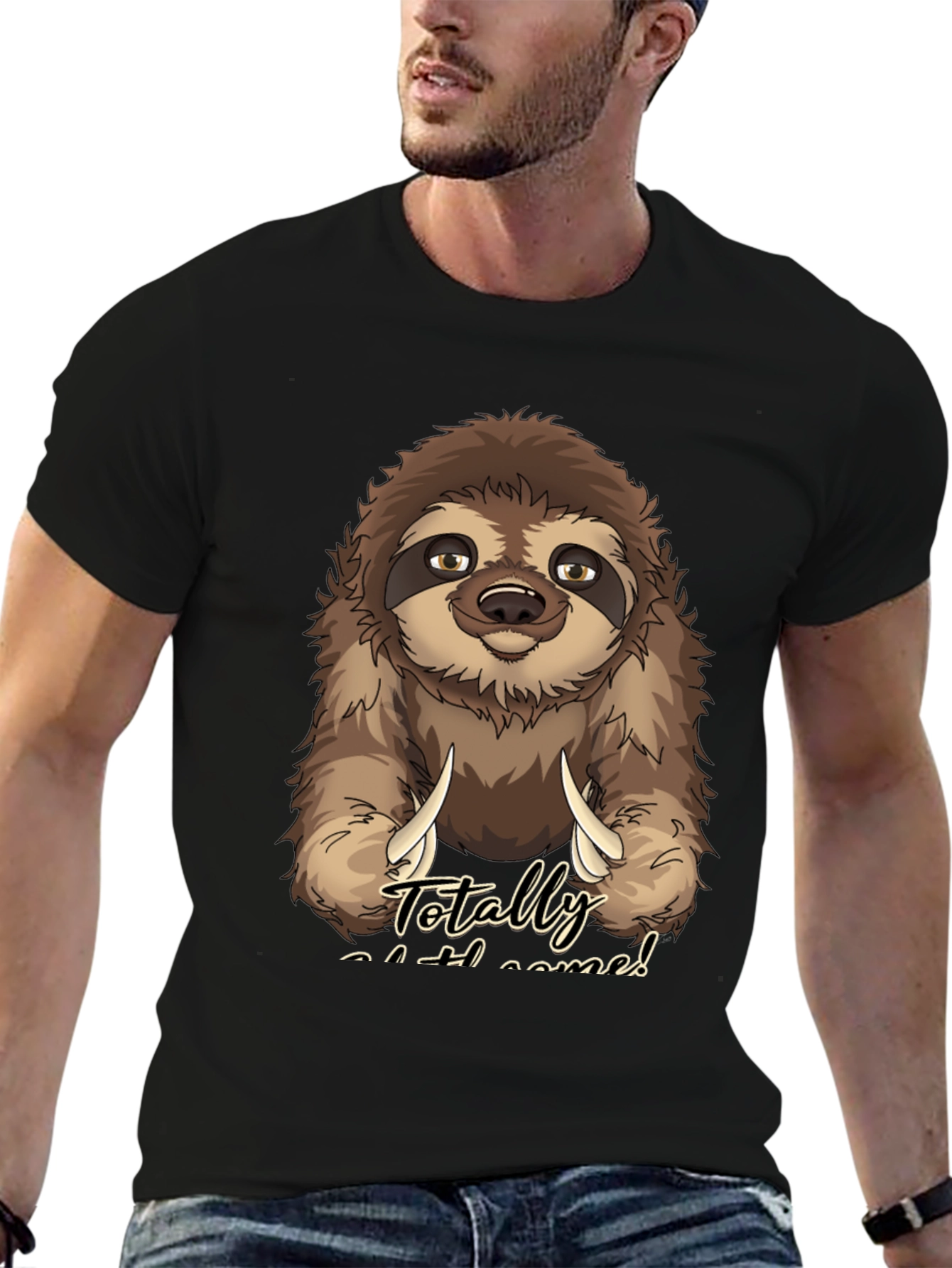 Black Sloth 'Totally Slothsome' Graphic Tee view 6