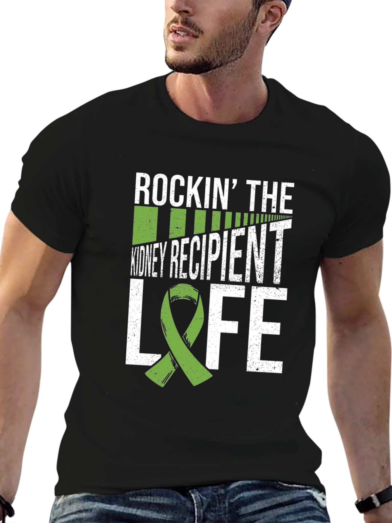Black Kidney Recipient Life T-Shirt view 6