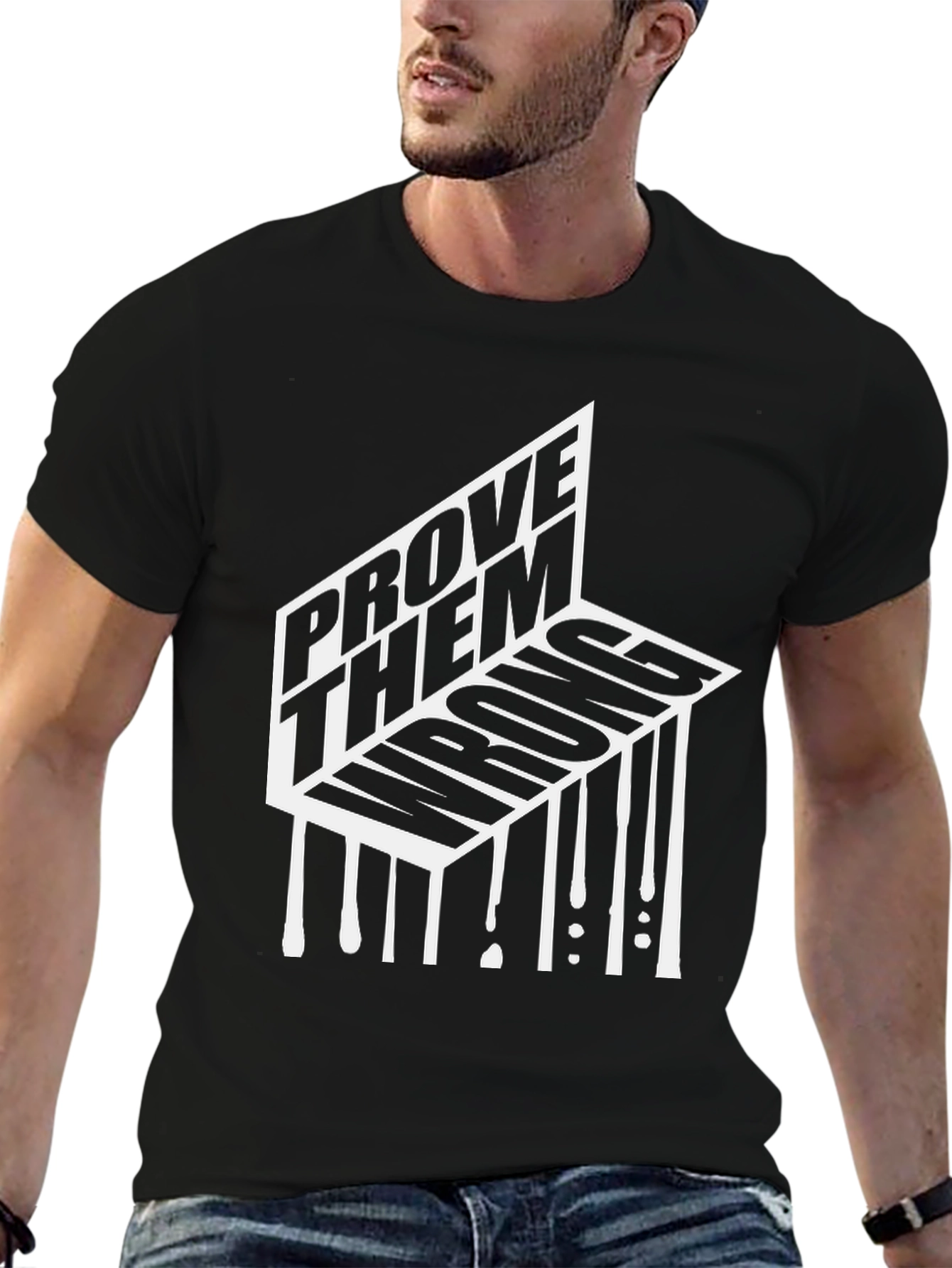Black Prove Them Wrong Graphic Tee - Black view 6