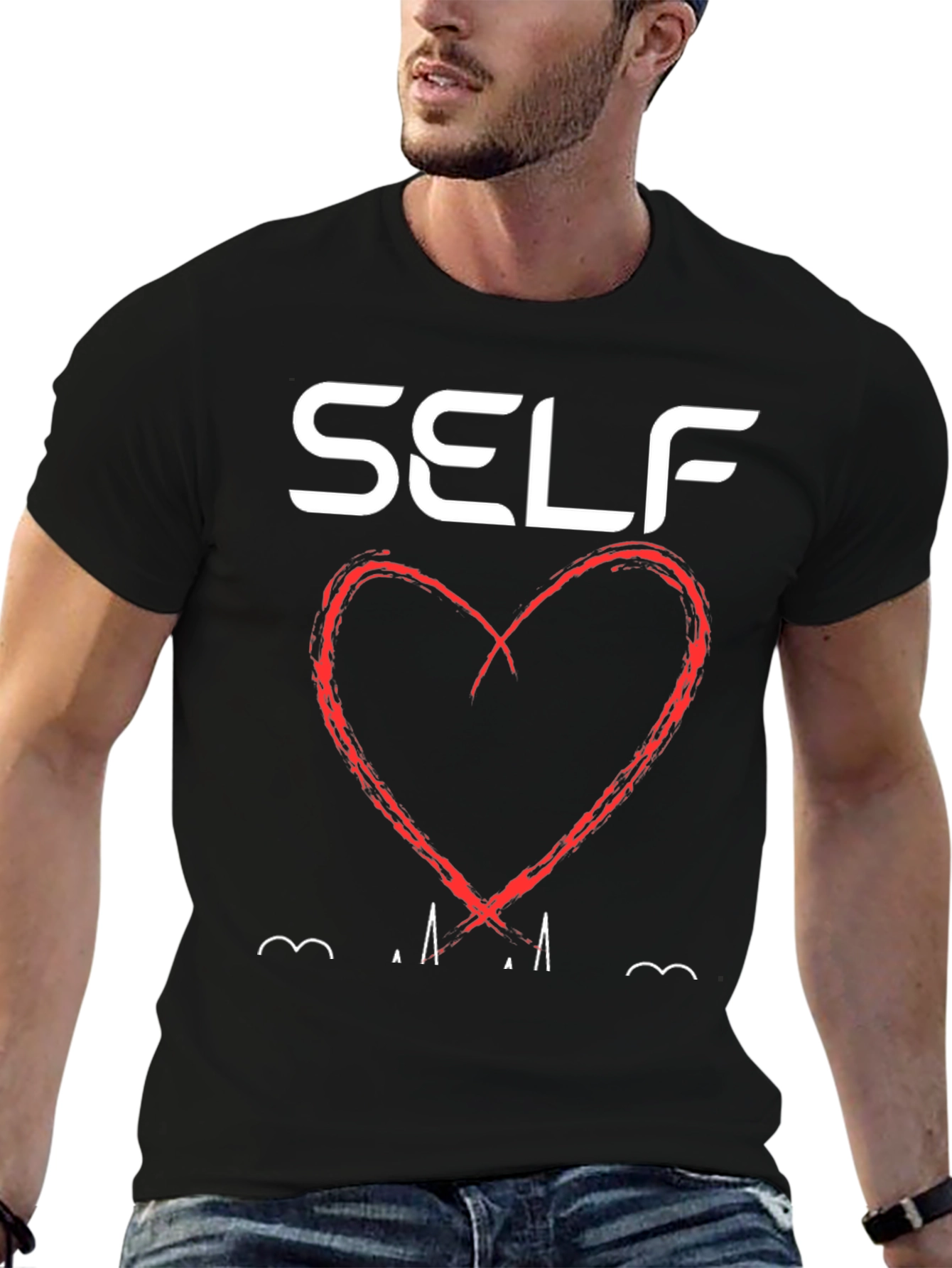 Black Self Love Graphic T-Shirt - Black view 6