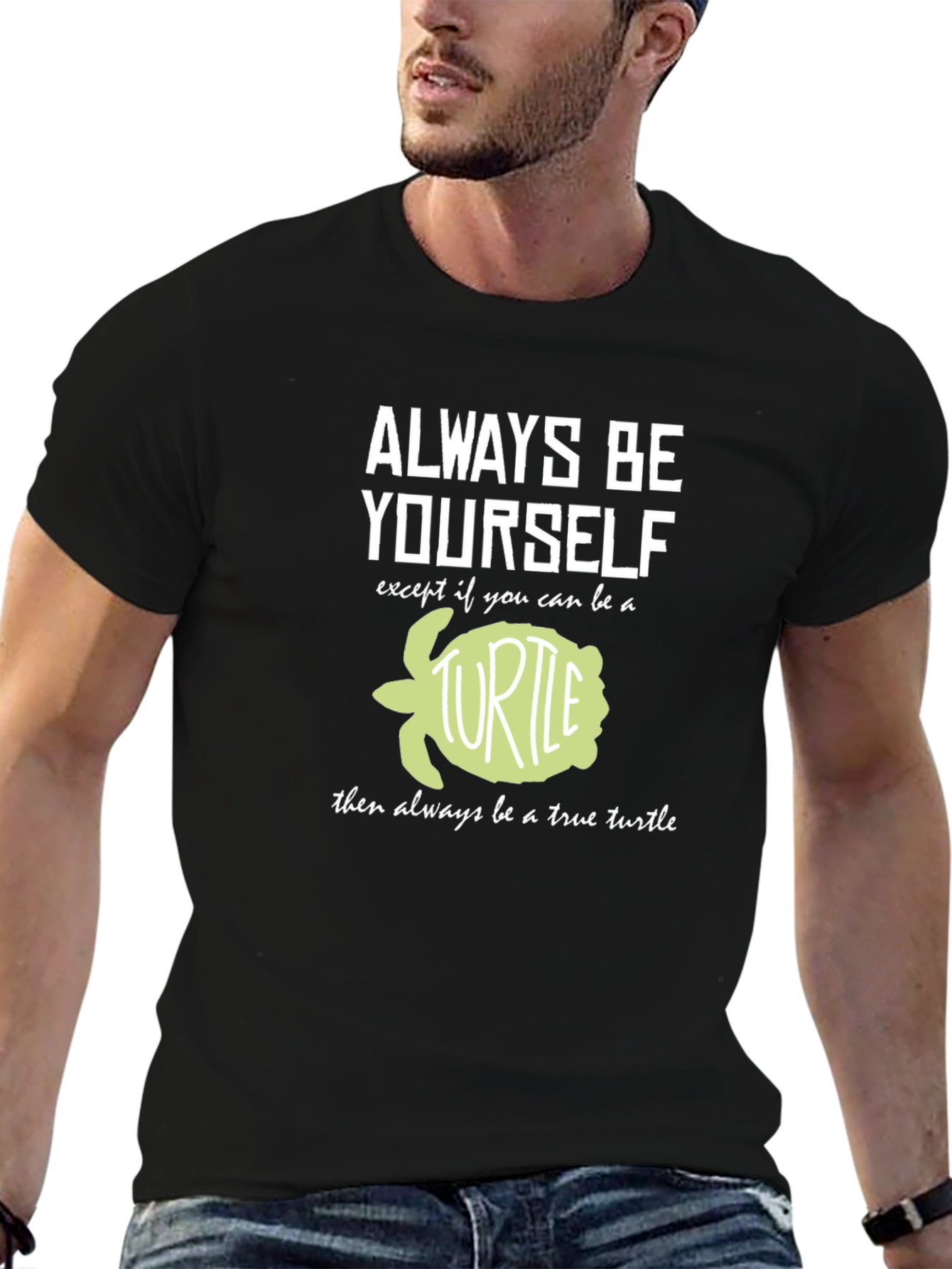 Black Always Be Yourself Turtle T-Shirt view 6
