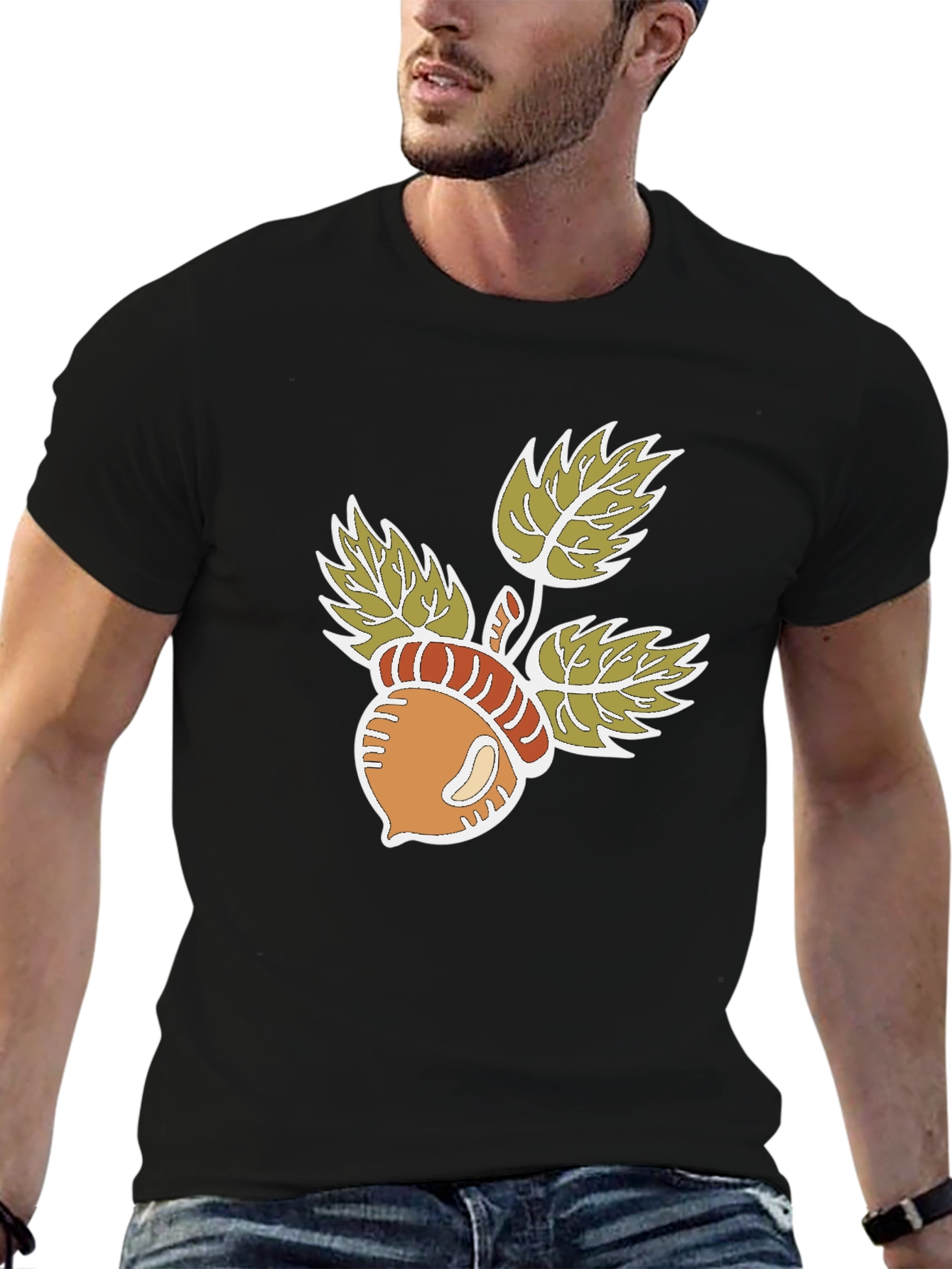 Acorn & Leaves Graphic T-Shirt - 6