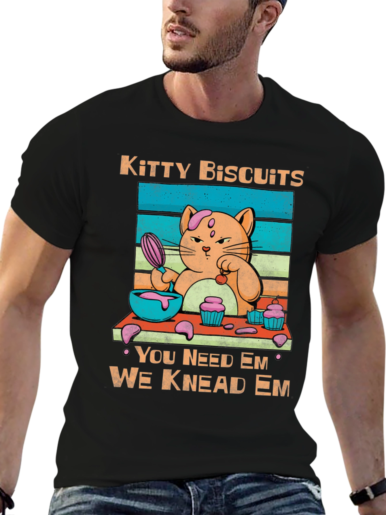 Black Kitty Biscuits Graphic Tee view 6