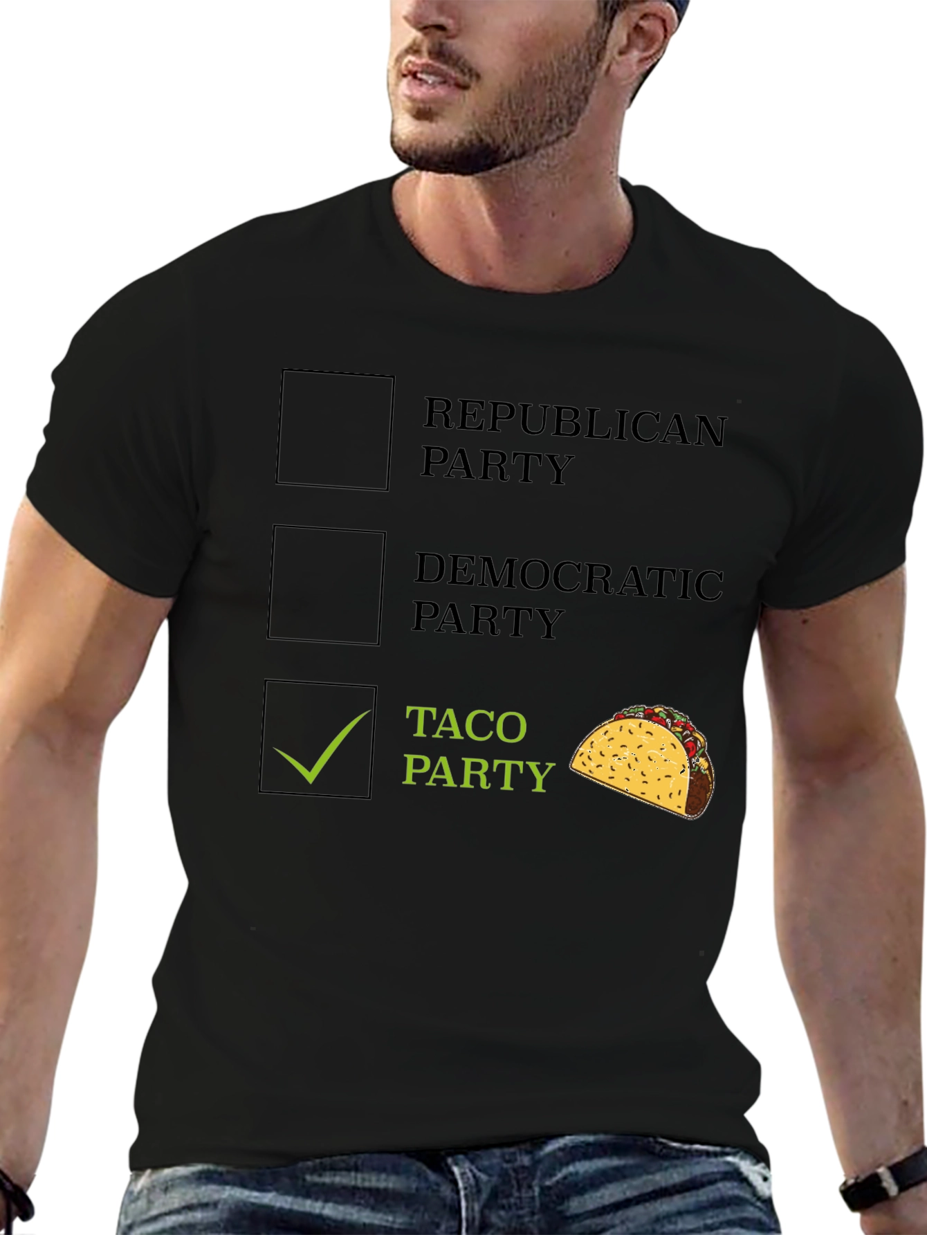 Black Taco Party Men's T-Shirt view 6