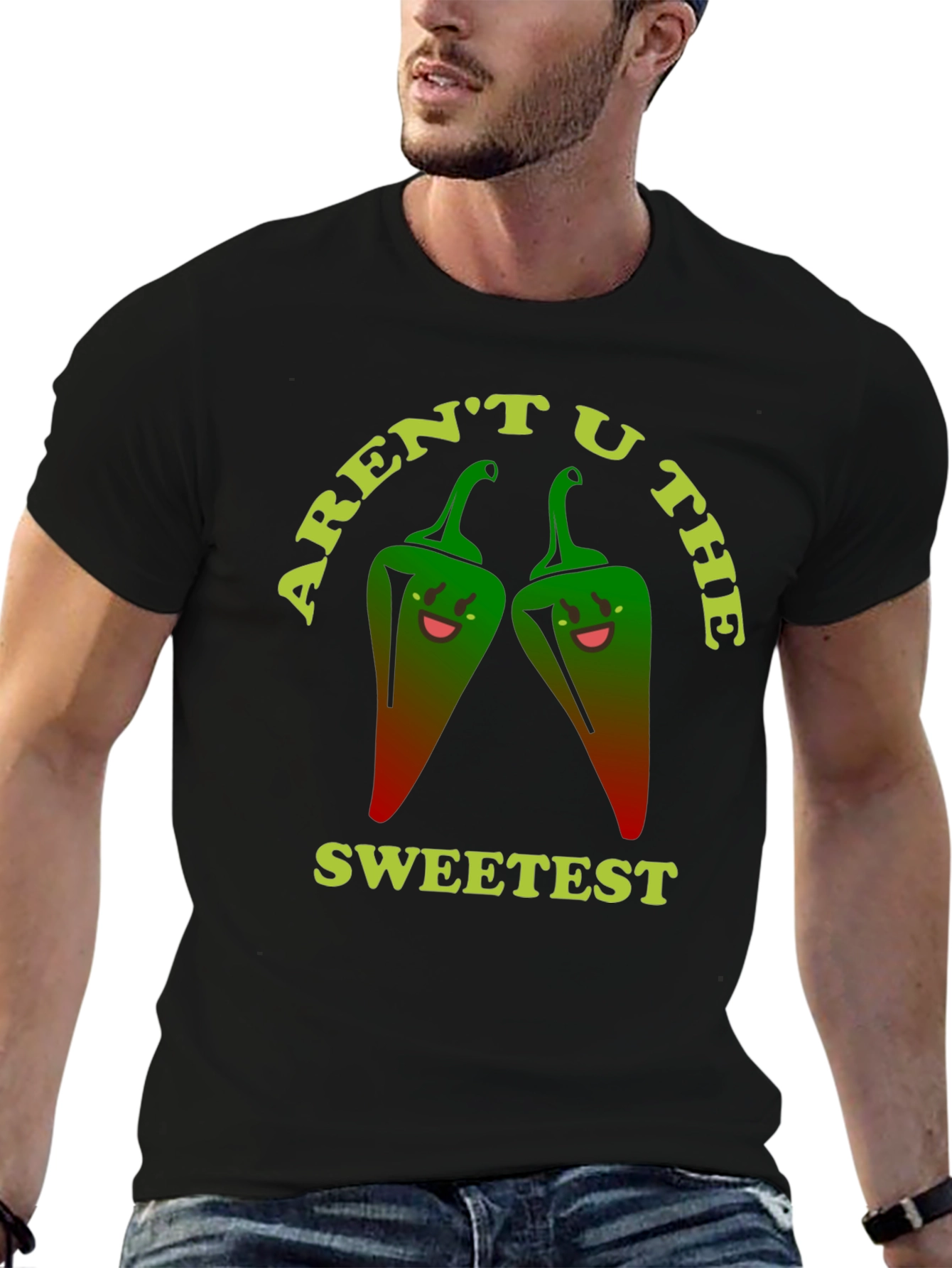 Black Aren't U The Sweetest Graphic T-Shirt view 6