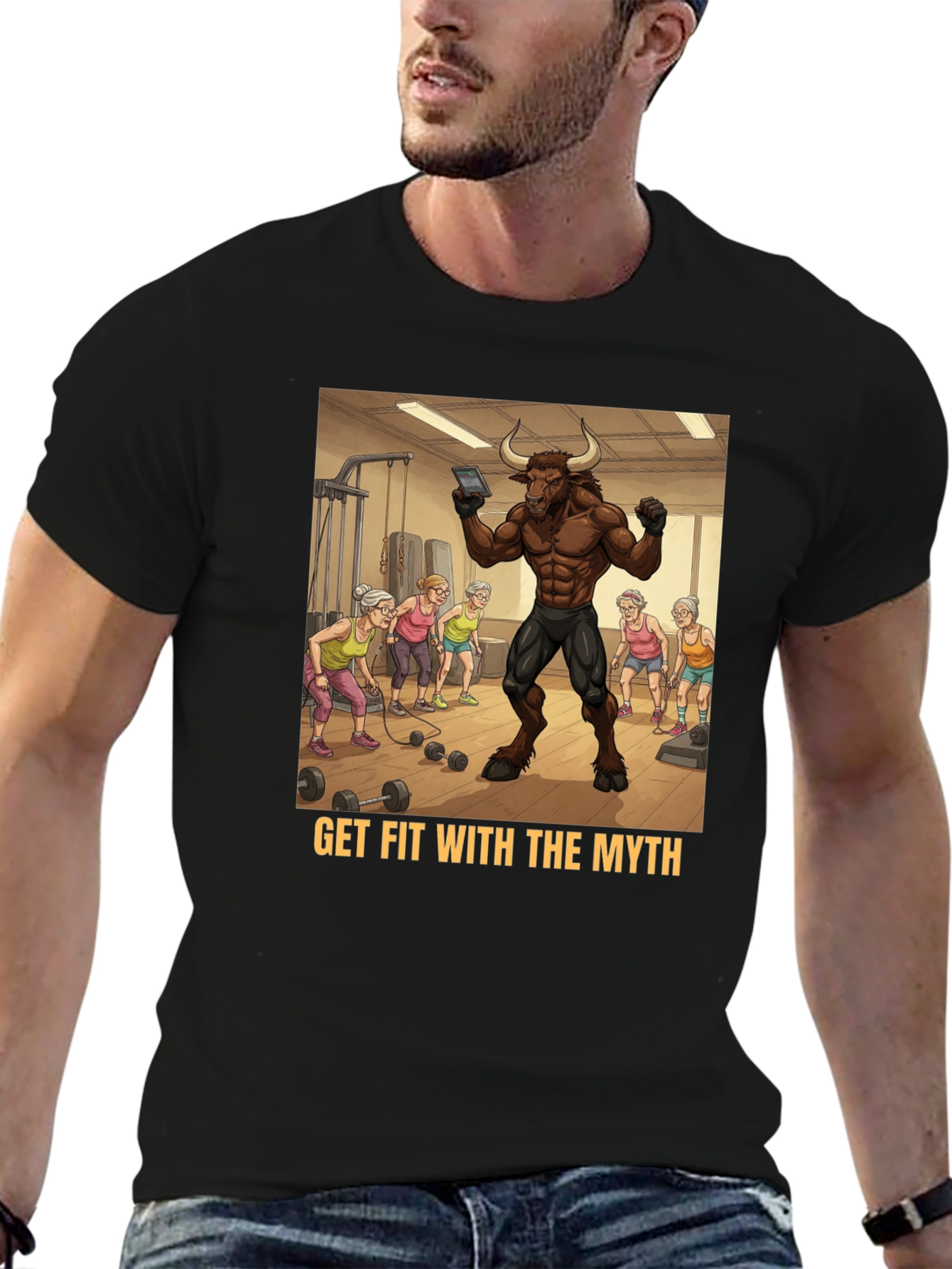Black Get Fit With The Myth Tee view 6