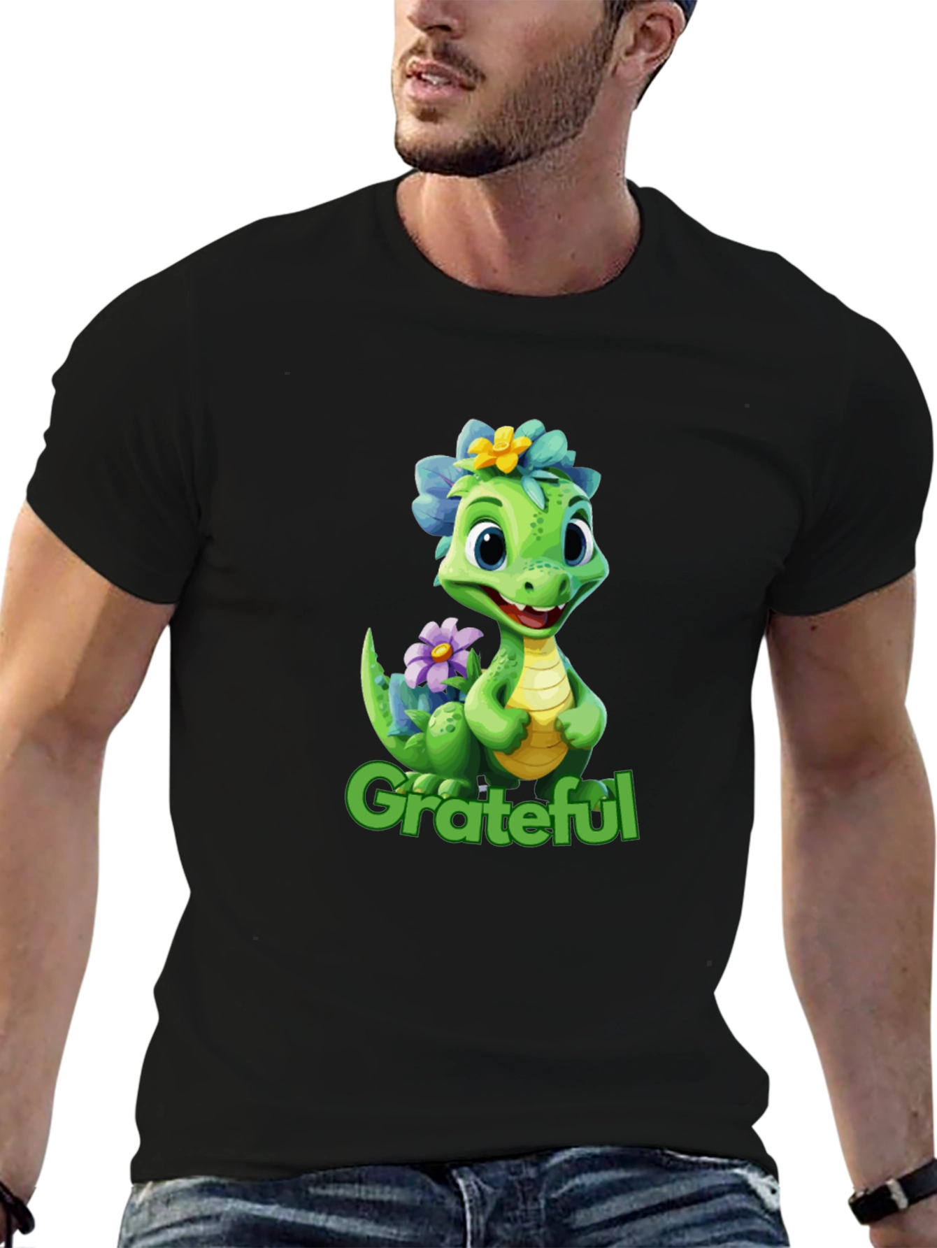 Black Grateful Dragon Graphic Tee view 6