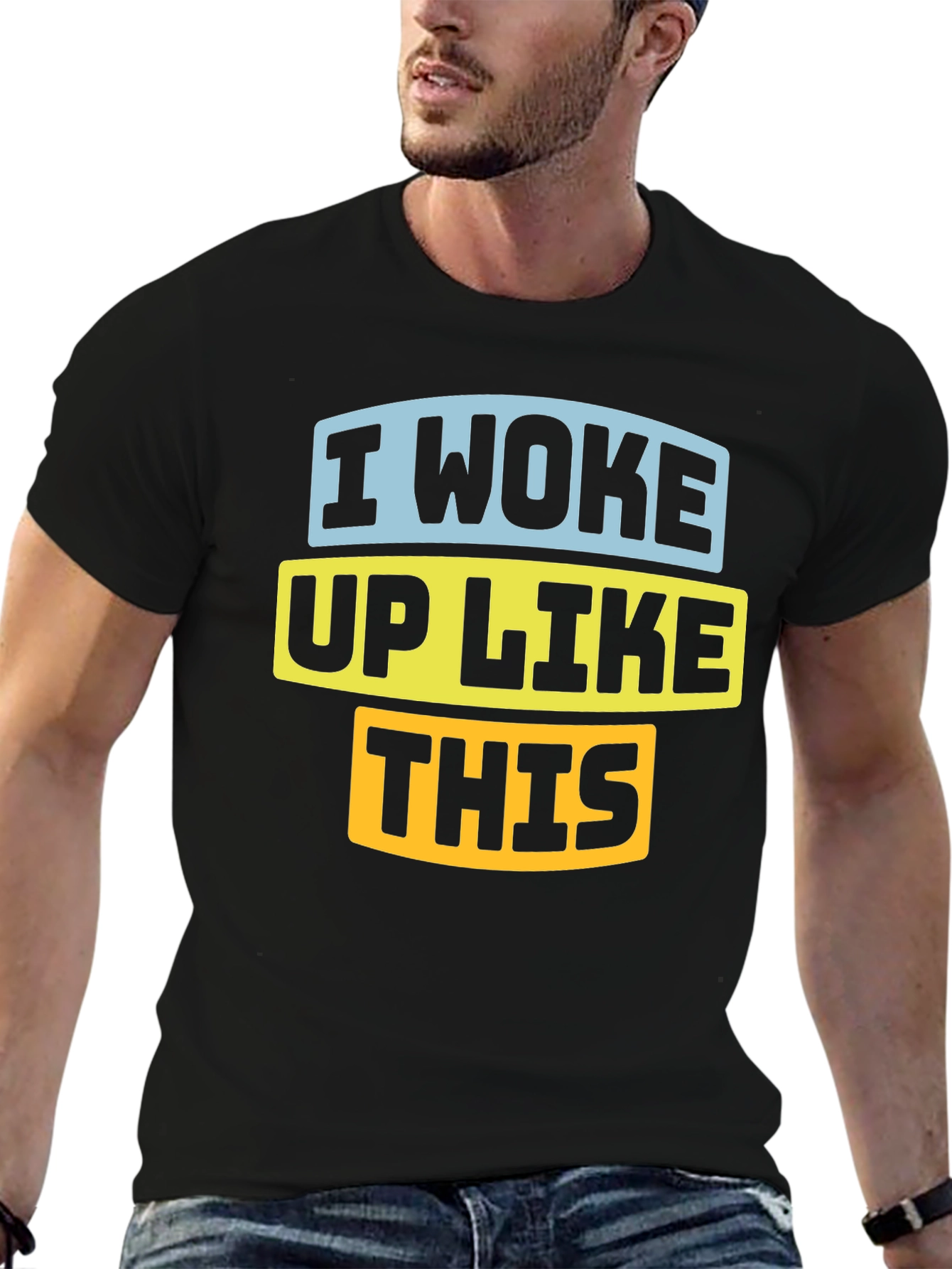 Black I Woke Up Like This Graphic Tee view 6