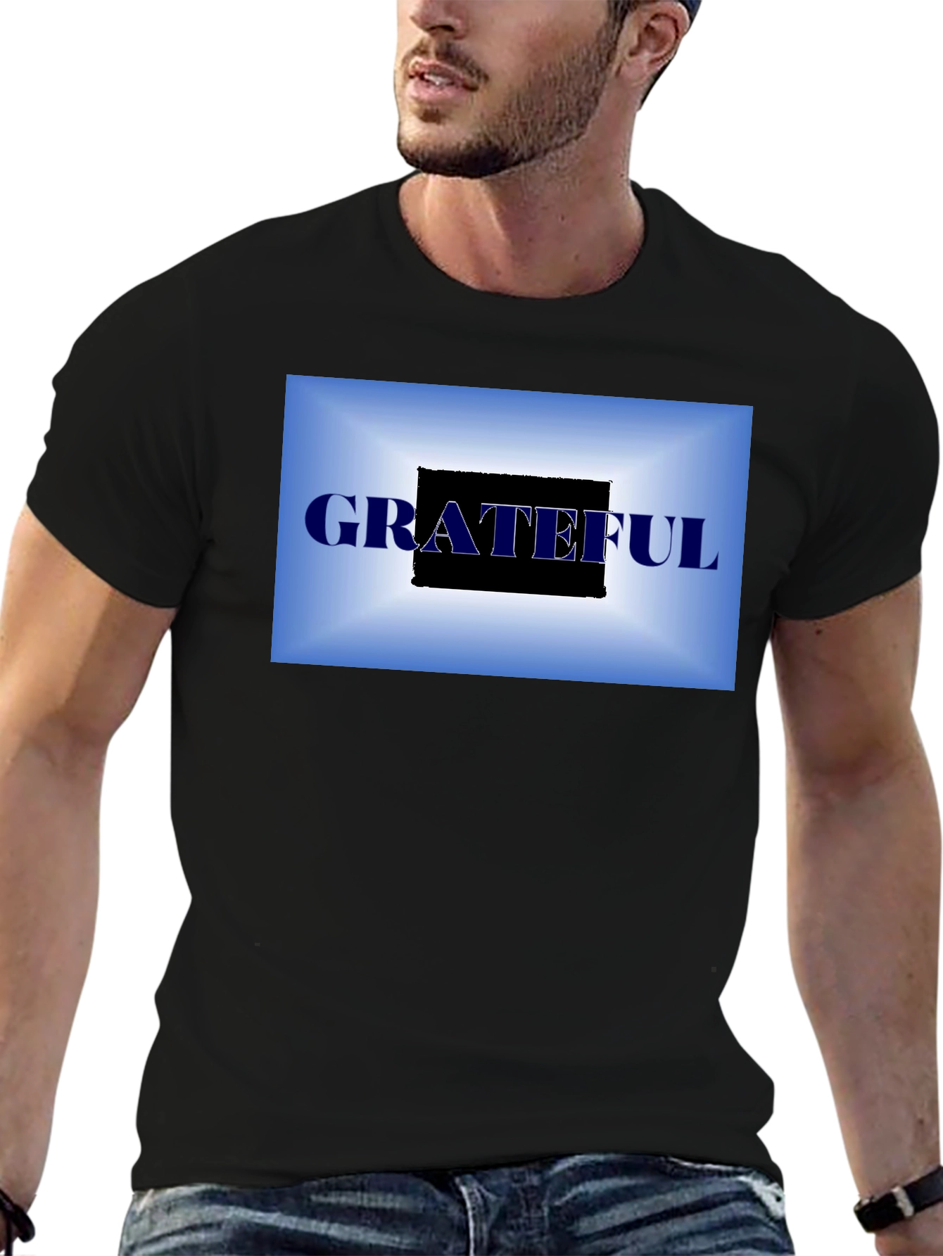 Black Grateful Graphic T-Shirt - Black view 6
