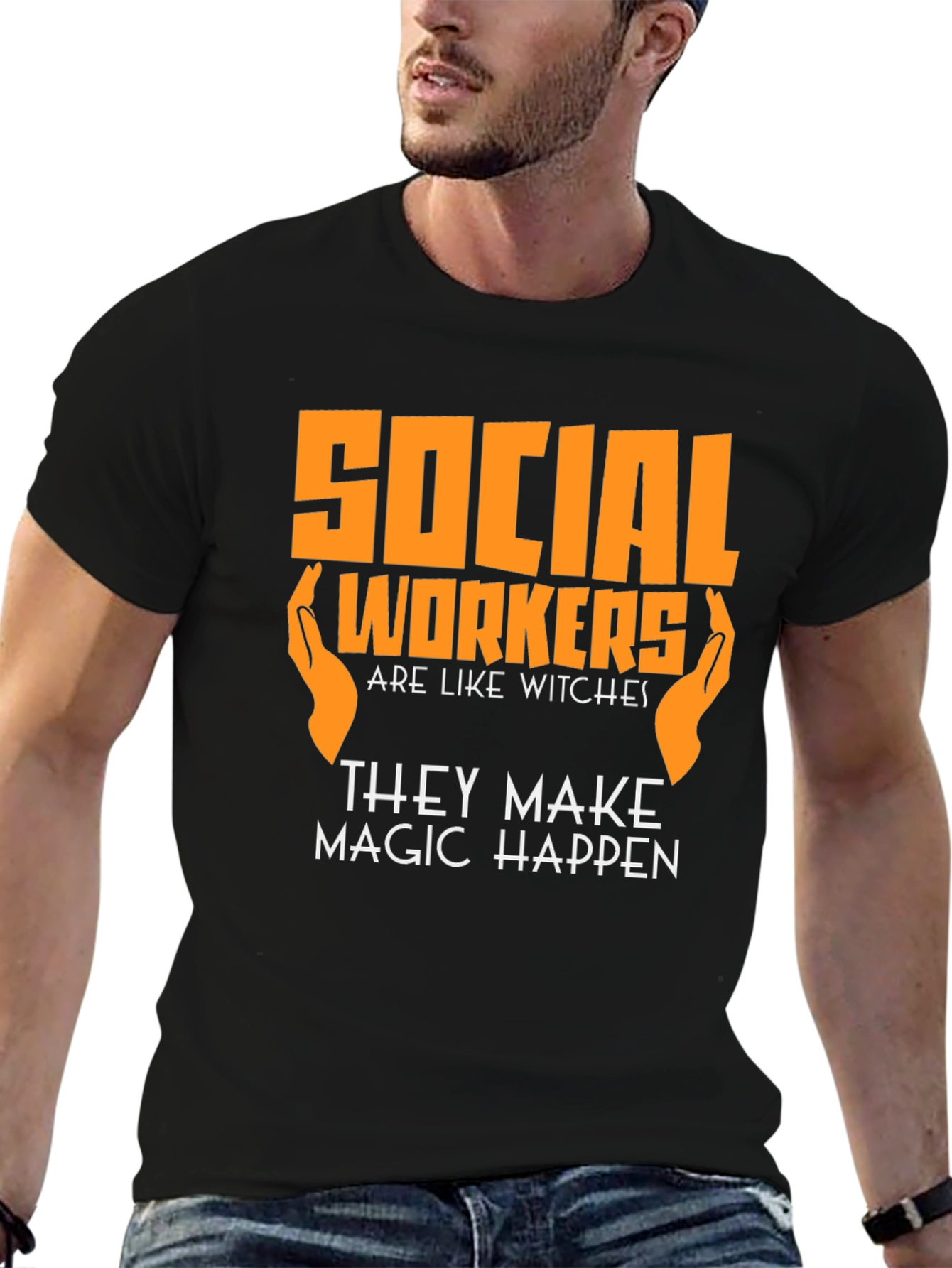 Black Social Worker Magic T-Shirt view 6