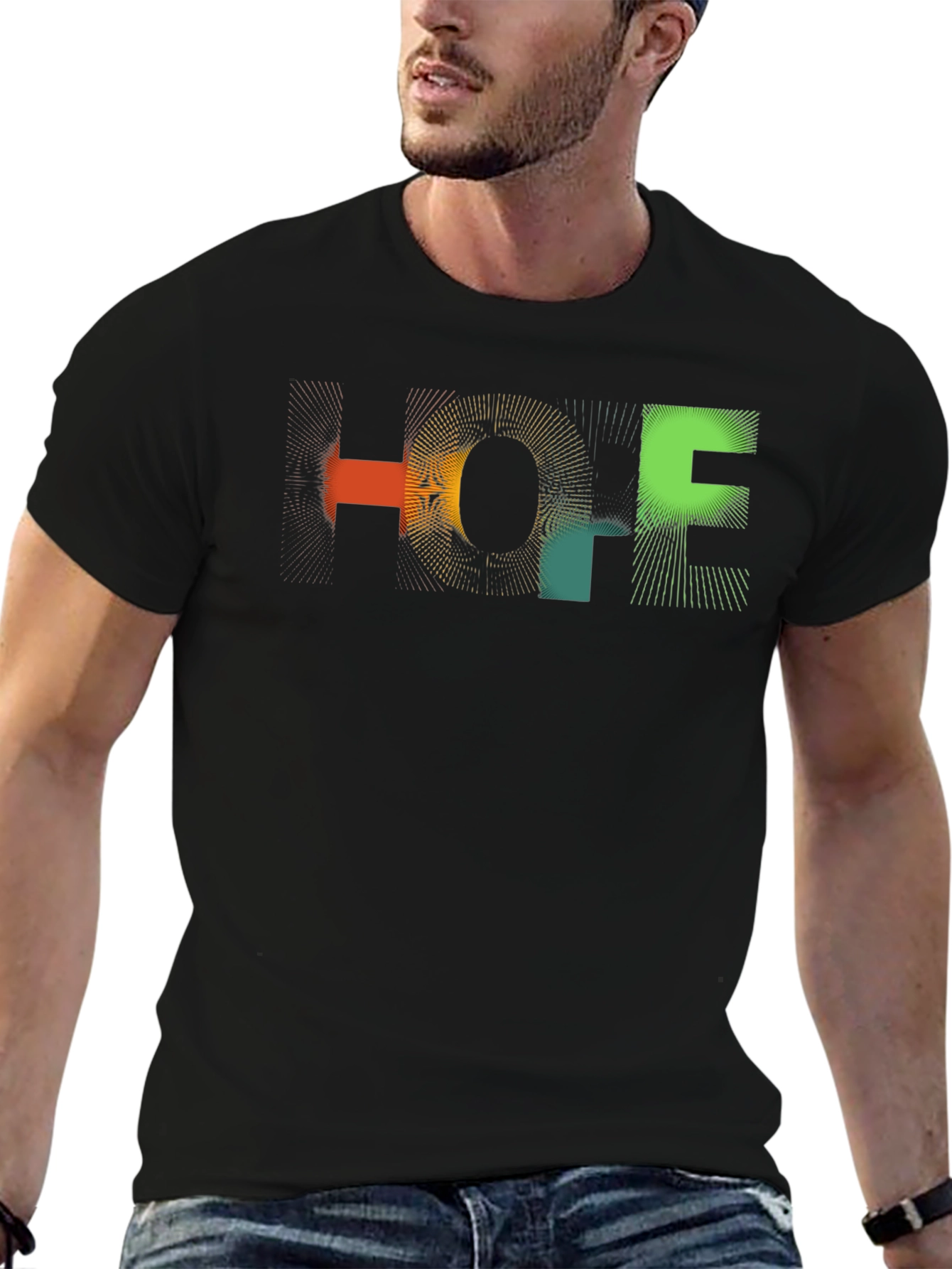 Black HOPE Graphic Tee - Stylish Comfort view 6