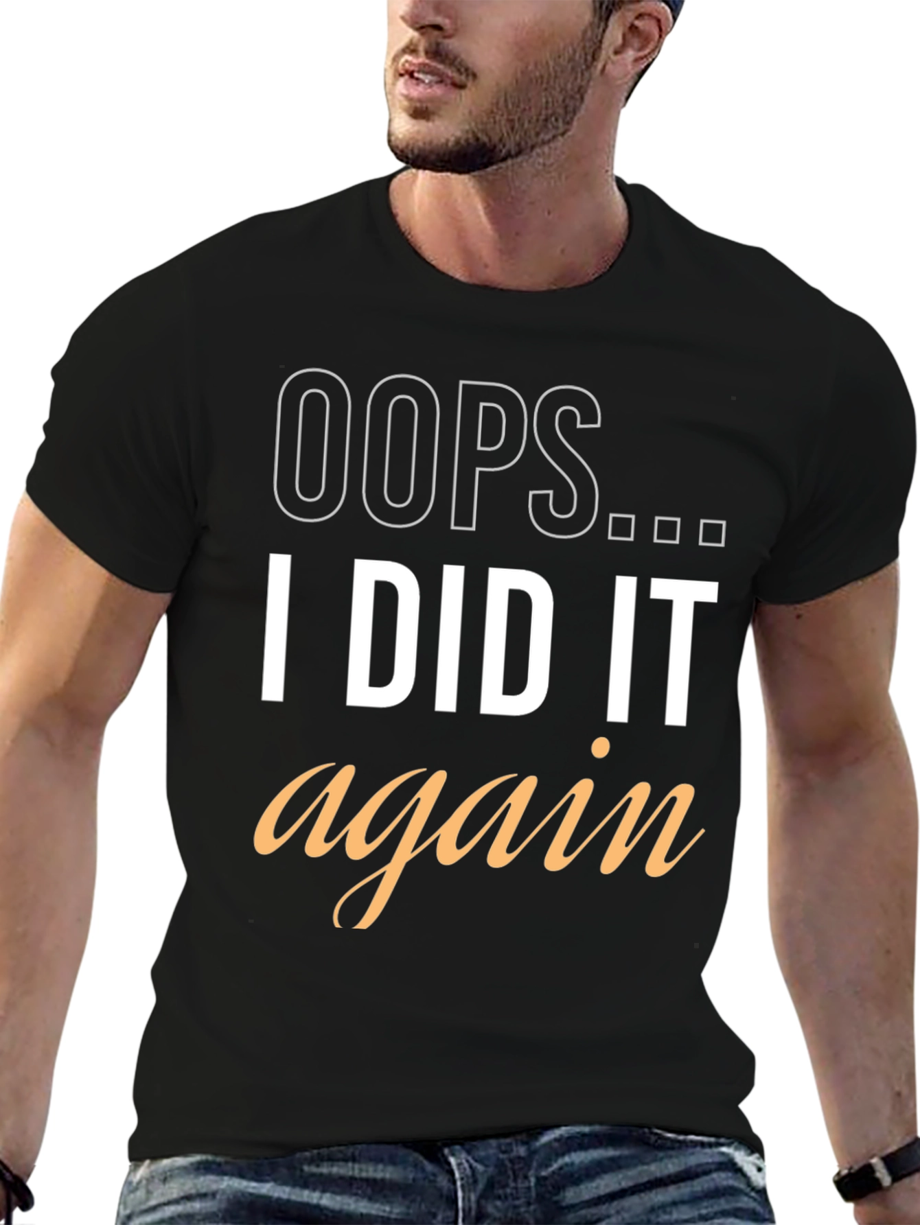Black Oops I Did It Again Graphic Tee view 6