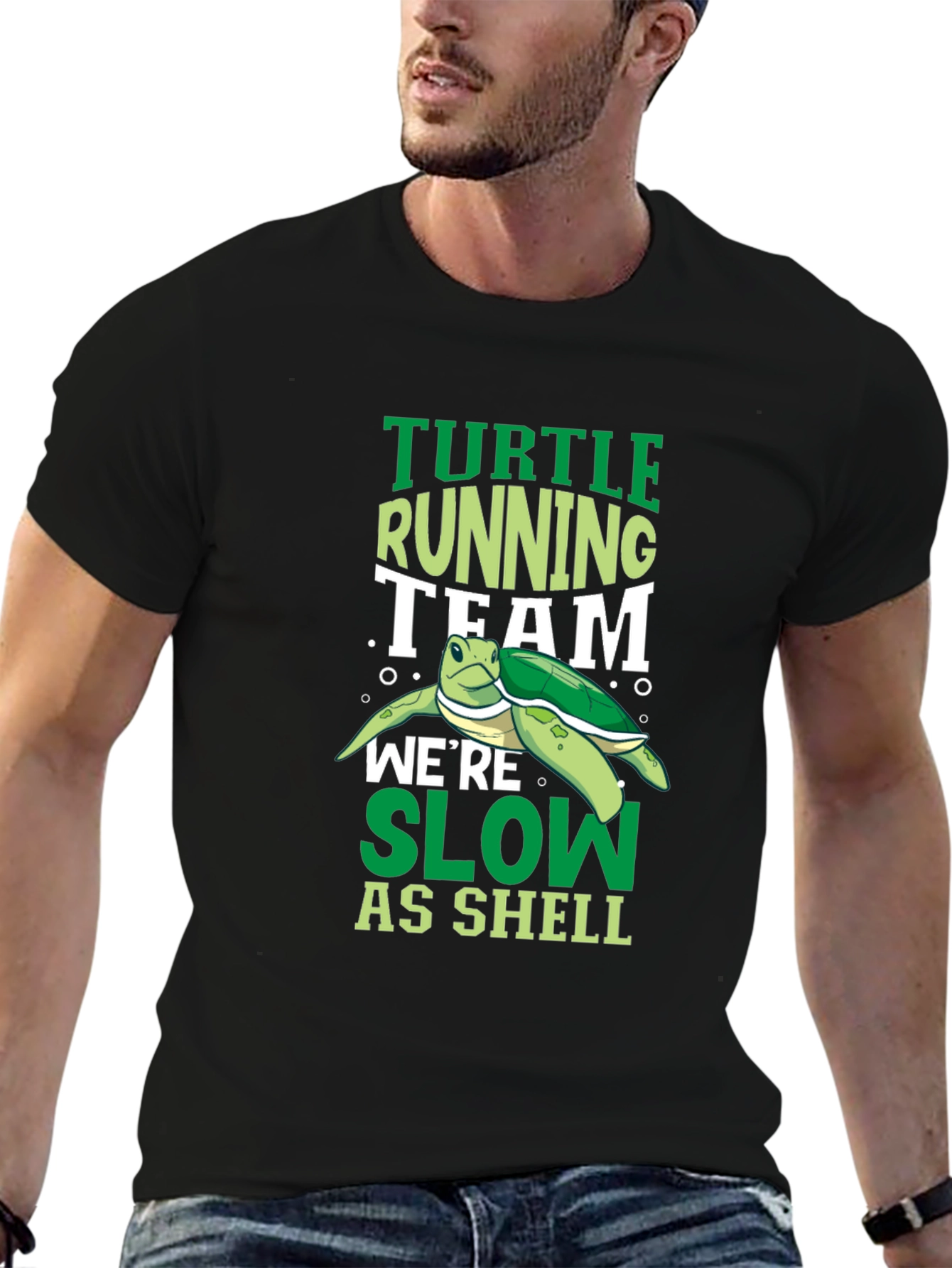 Black Turtle Running Team Graphic T-Shirt view 6