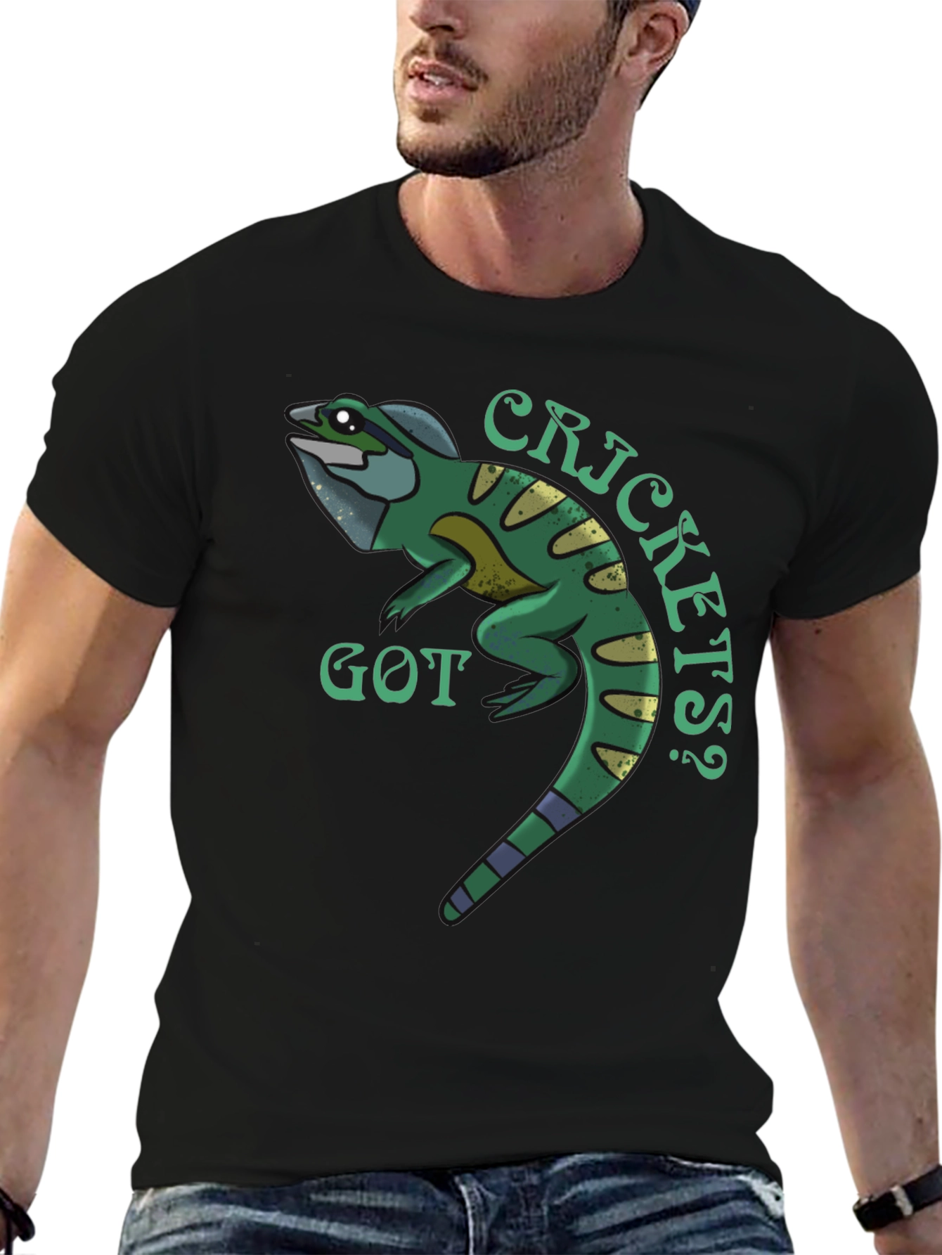 Black Got Crickets? Graphic Print Tee view 6