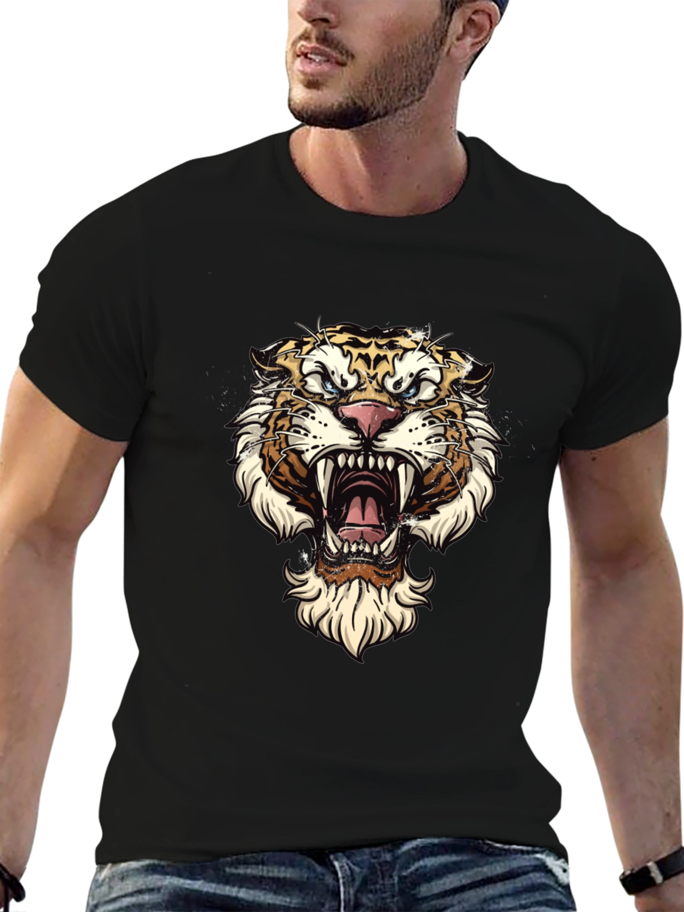 Black Tiger Graphic Tee - Fierce Style view 6