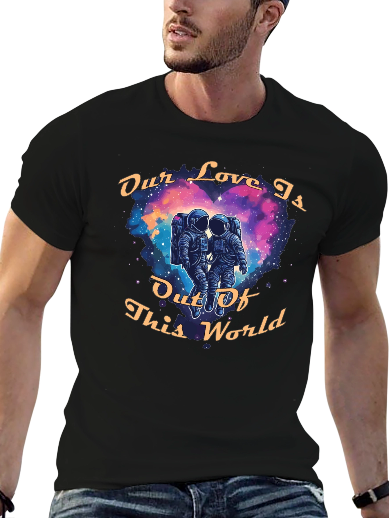 Black Out of This World Love T-Shirt view 6