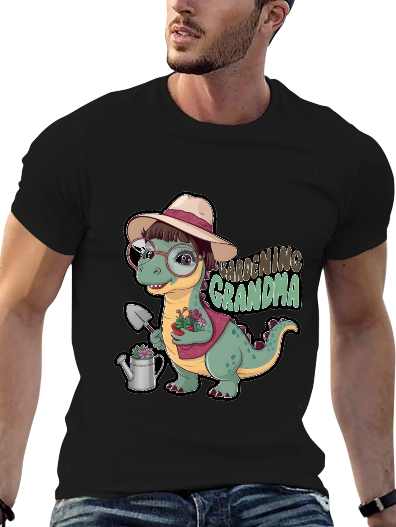 Gardening Grandma Dinosaur T-Shirt - 6