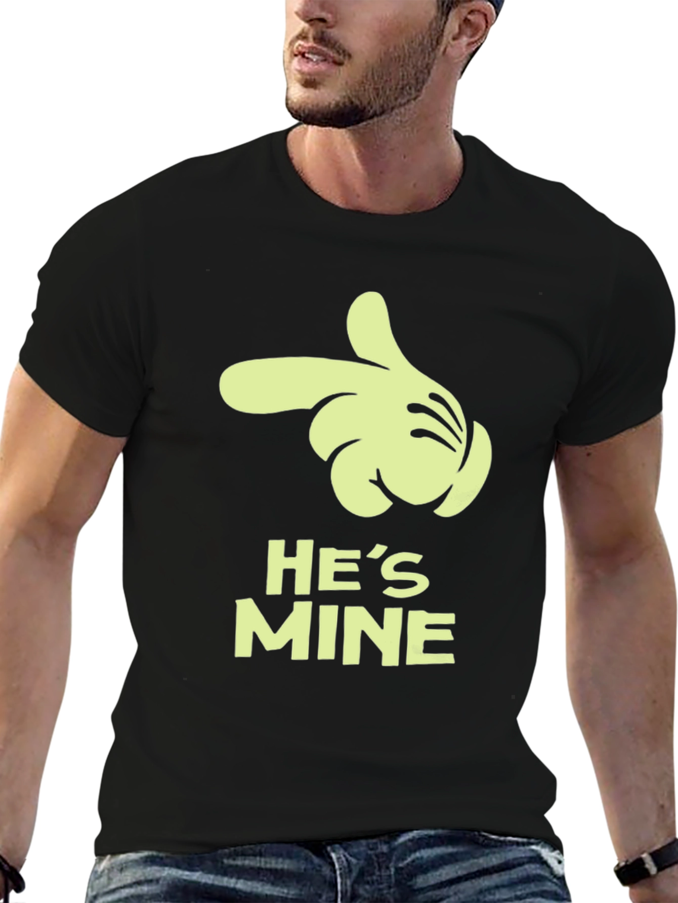 Black He's Mine Graphic Tee view 6
