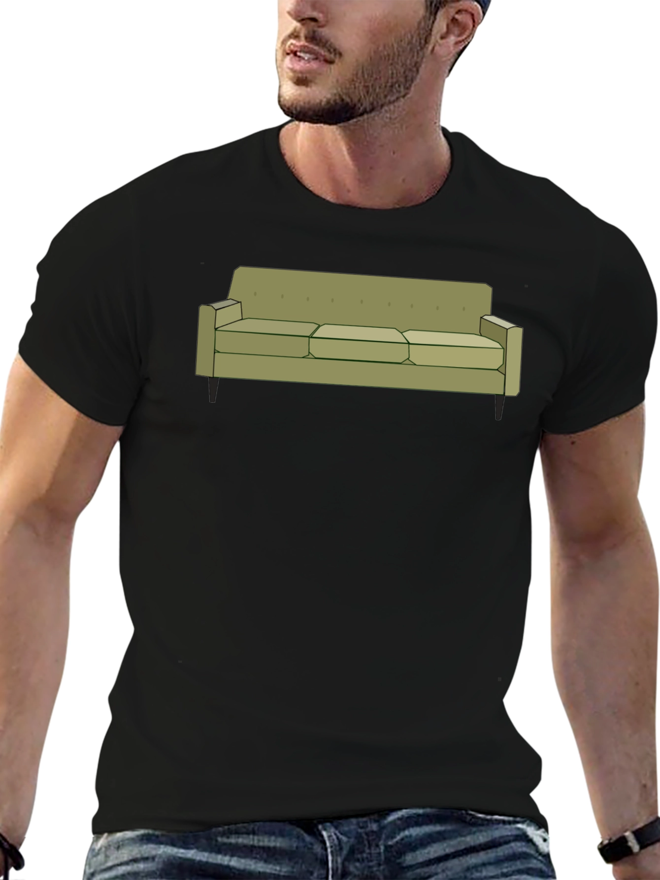 Black Couch Graphic T-Shirt - Comfortable & Stylish view 6