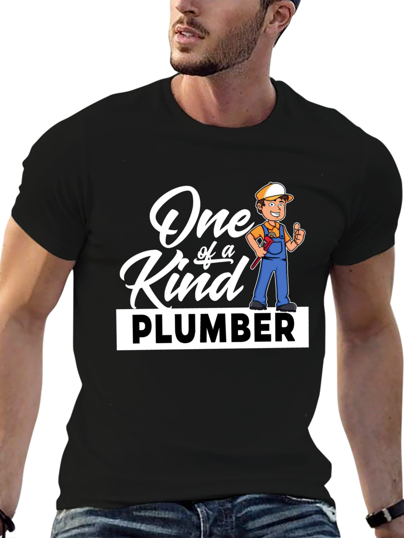 Black One of a Kind Plumber Graphic T-Shirt view 6