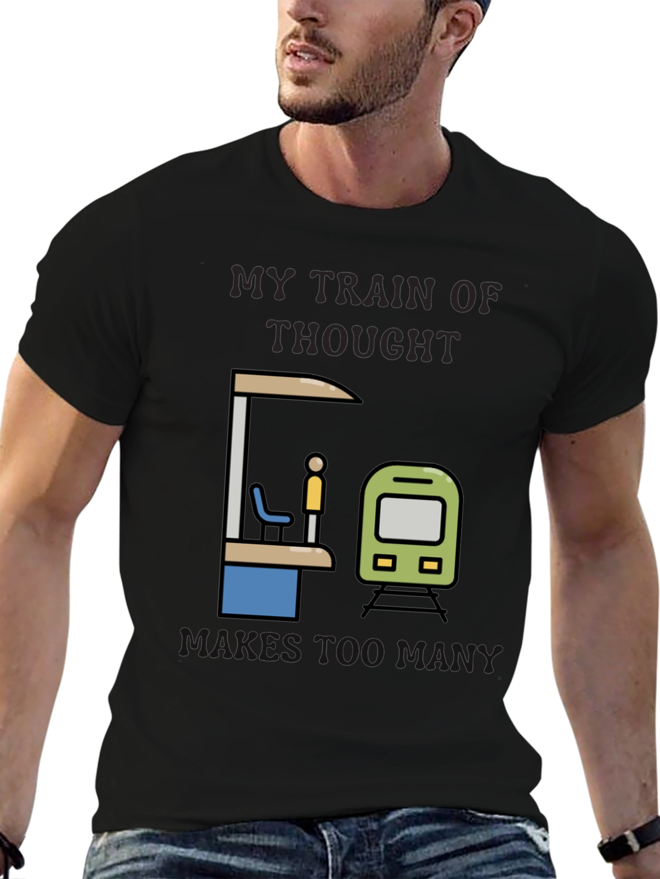 My Train of Thought T-Shirt: Humorous Graphic Tee - 6