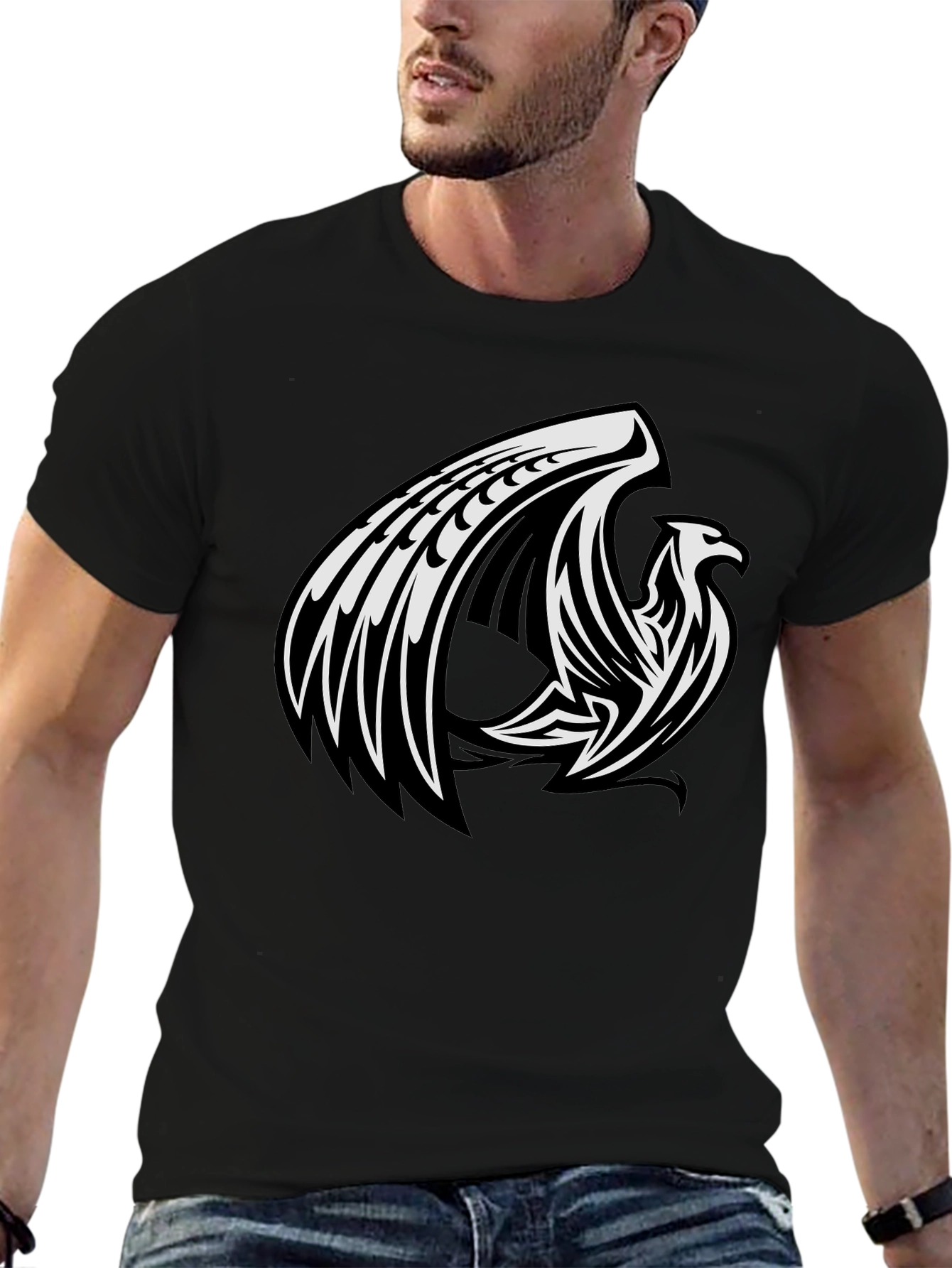 Black Phoenix Graphic Black T-Shirt view 6