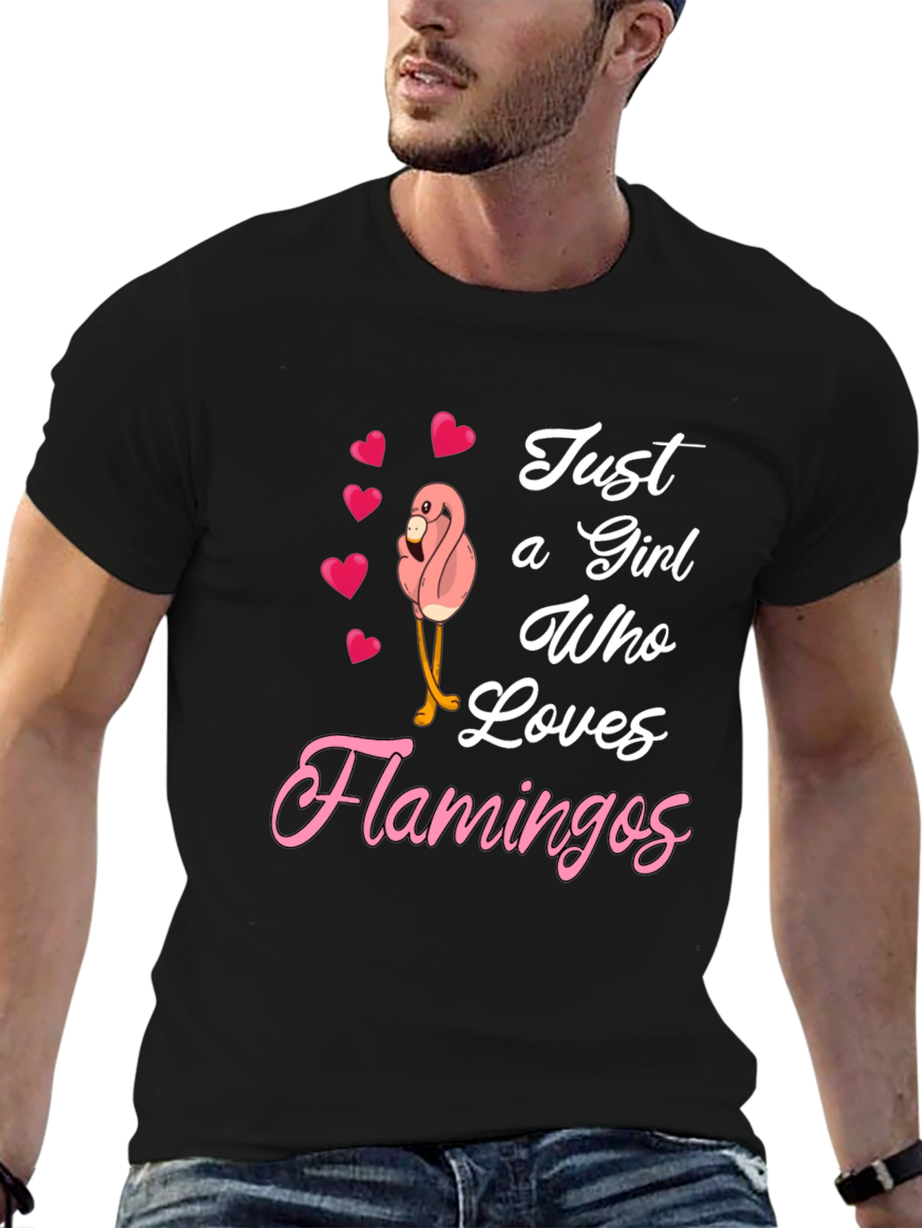 Black Girl's Flamingo Lover T-Shirt view 6