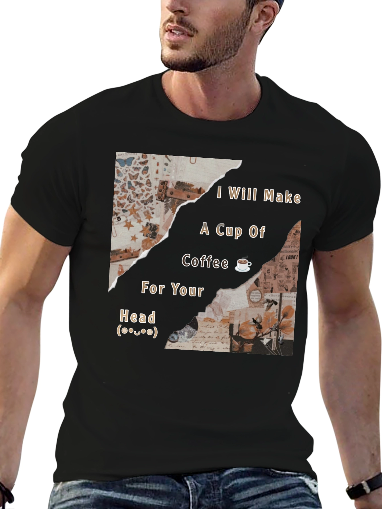 Black I Will Make Coffee For Your Head T-Shirt view 6
