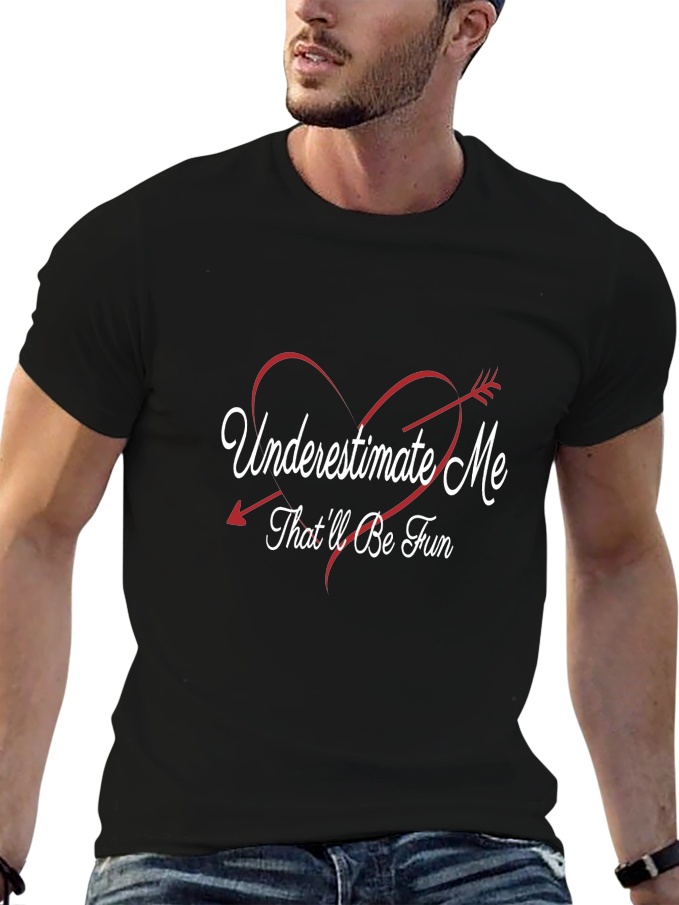 Black Underestimate Me T-Shirt - Fun & Flirty Tee view 6