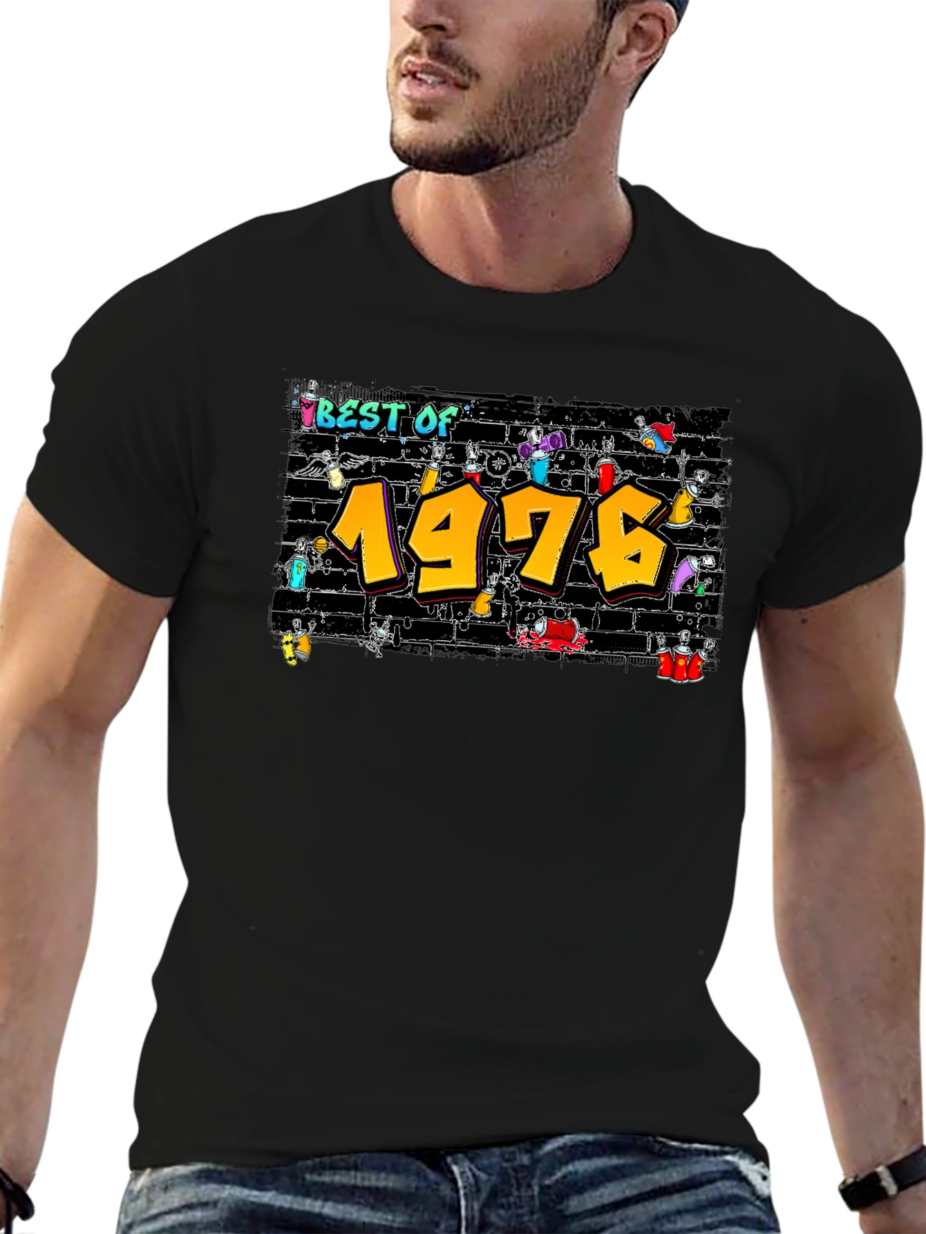 Black Best of 1976 T-Shirt view 6