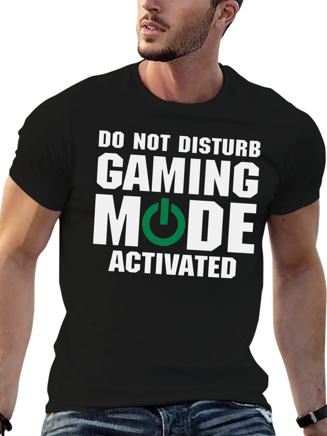 Black Gaming Mode Activated T-Shirt - Gamer Apparel view 6