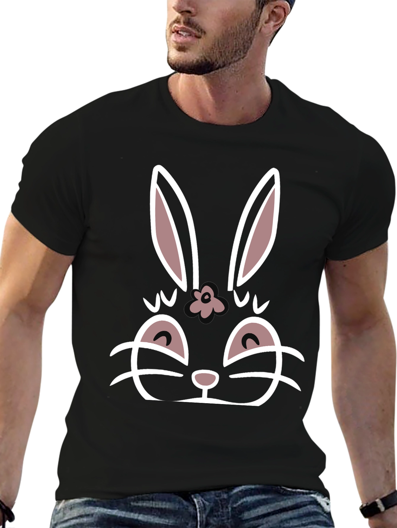 Cute Bunny Graphic T-Shirt - 6