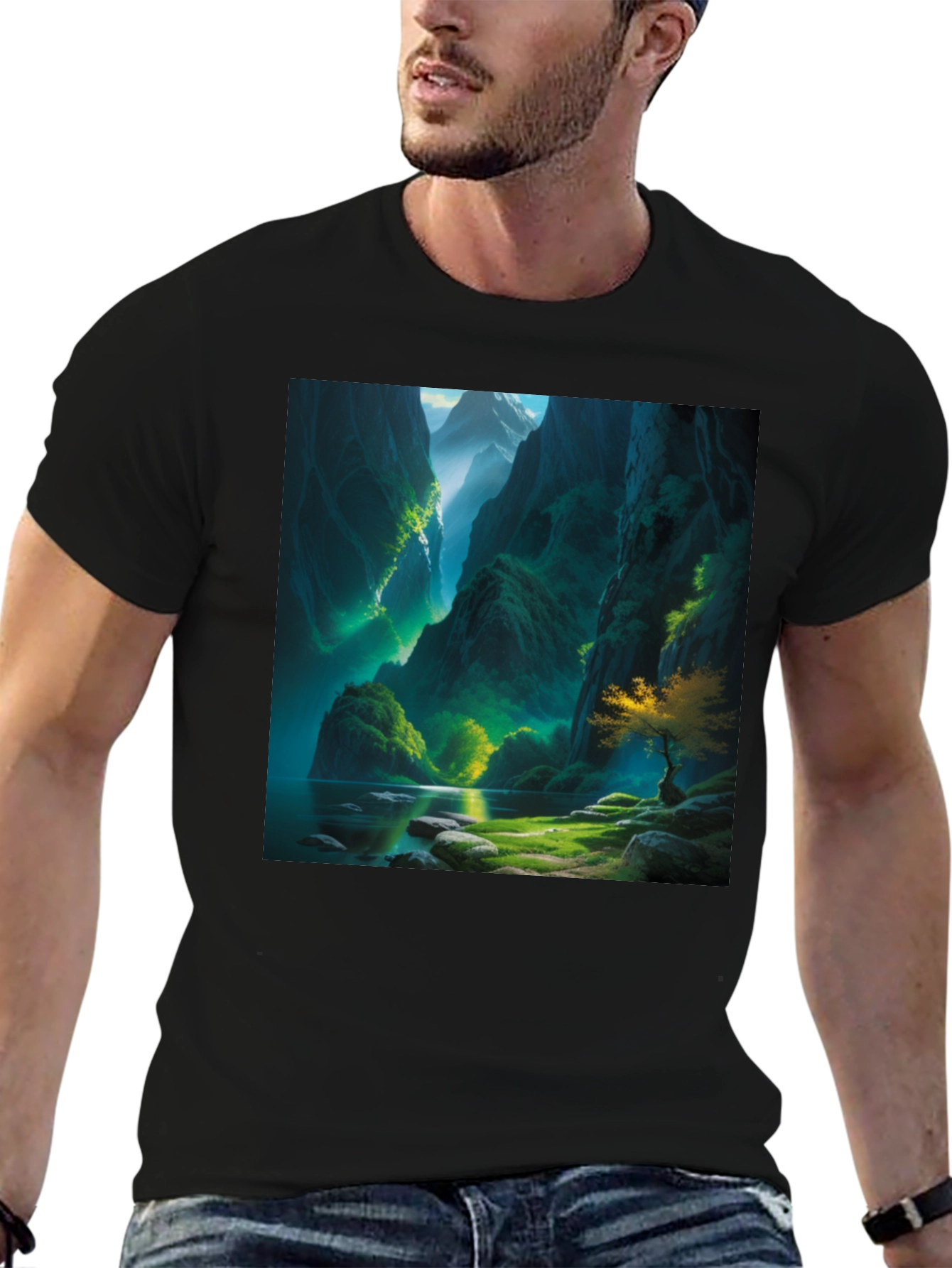 Nature's Vista Black T-Shirt - 6