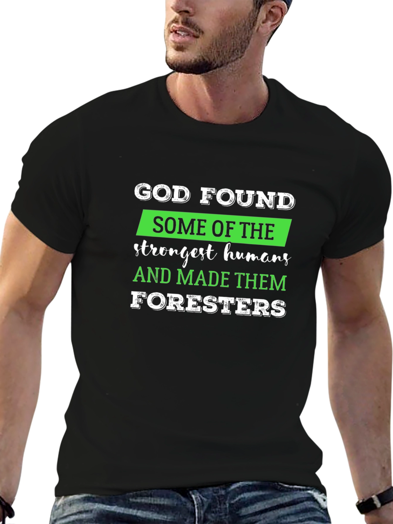 Black God Found Foresters T-Shirt view 6