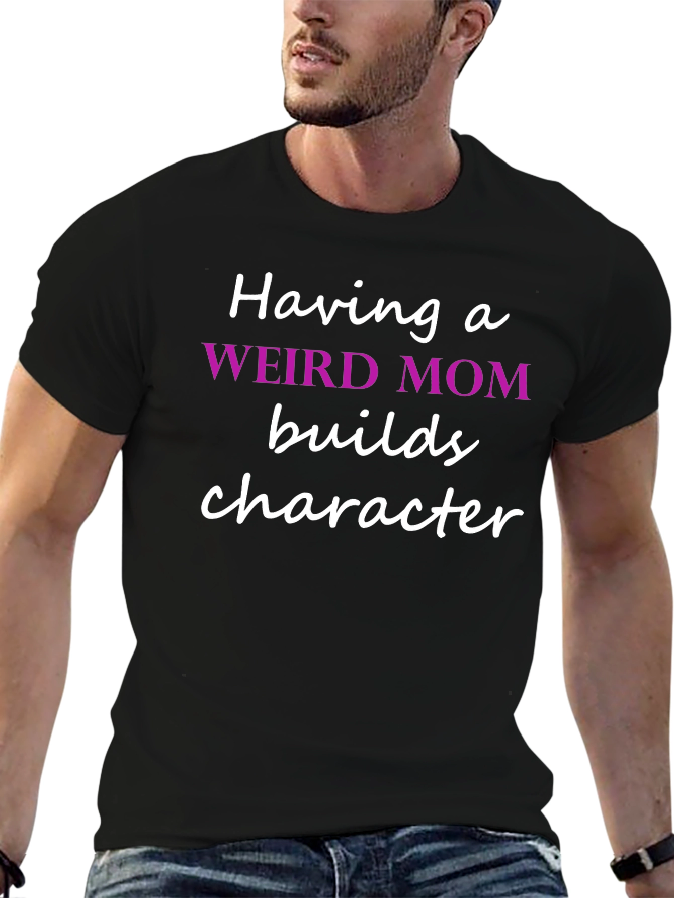 Black Weird Mom Graphic Tee view 6