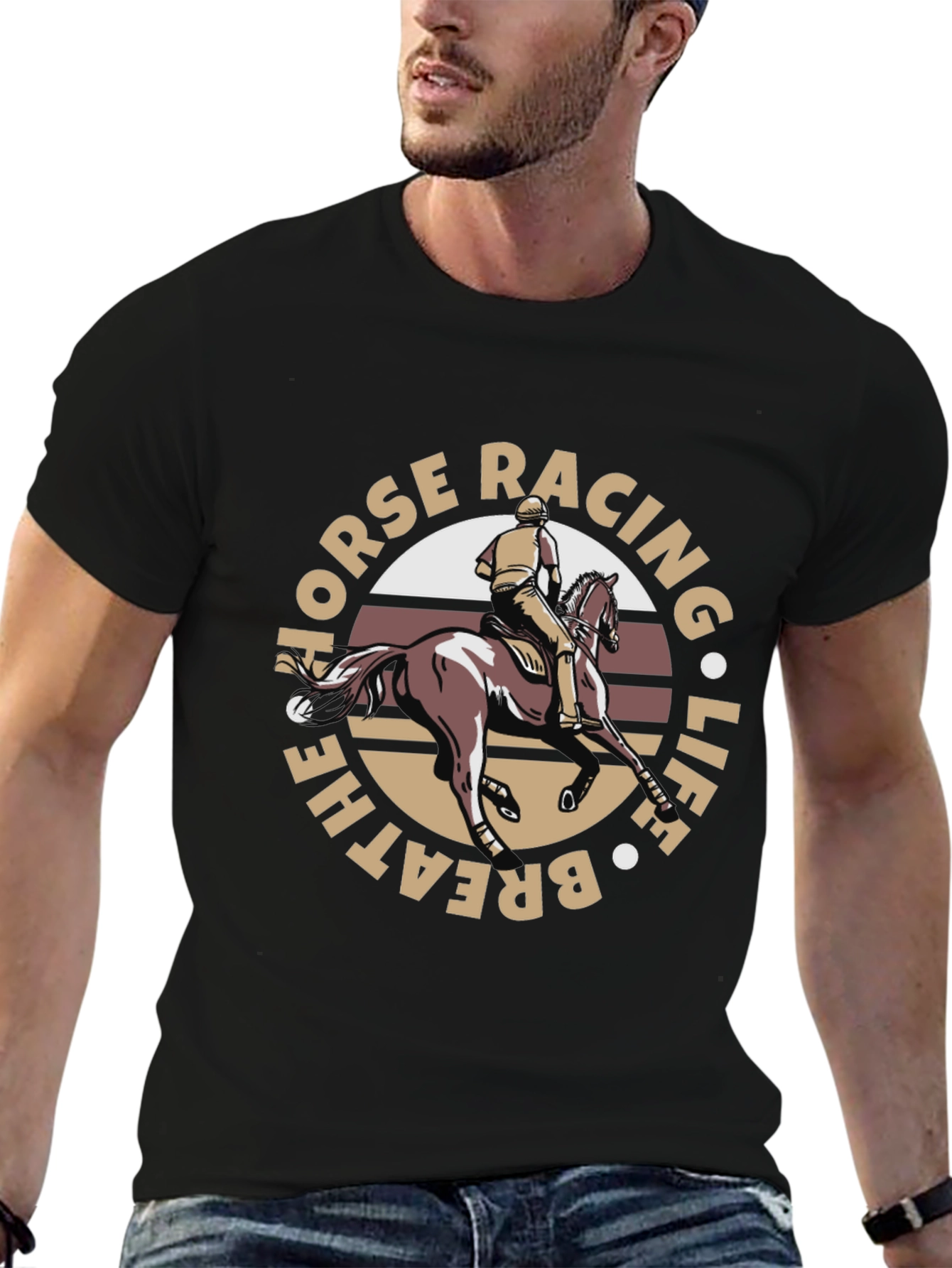 Black Horse Racing Graphic Tee view 6
