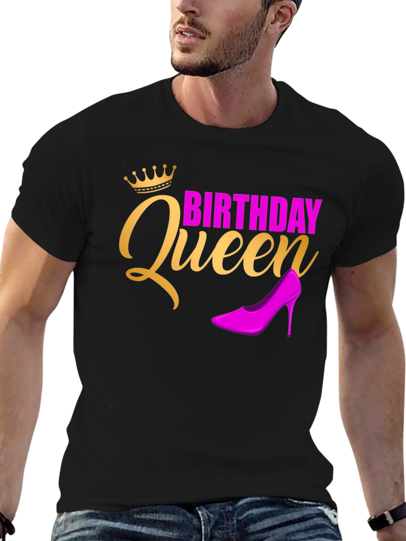 Black Birthday Queen T-Shirt view 6