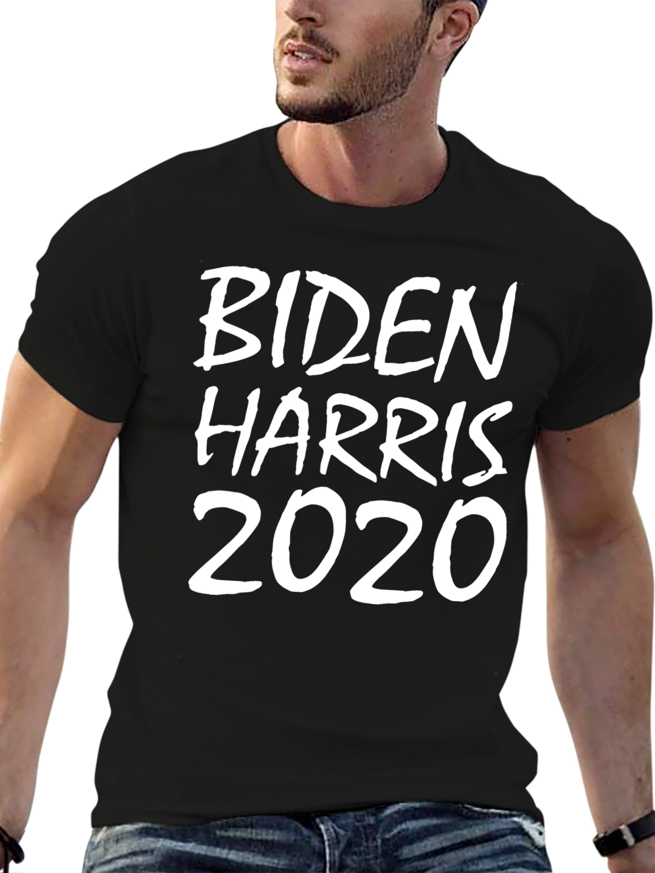 Black Biden Harris 2020 Graphic T-Shirt view 6