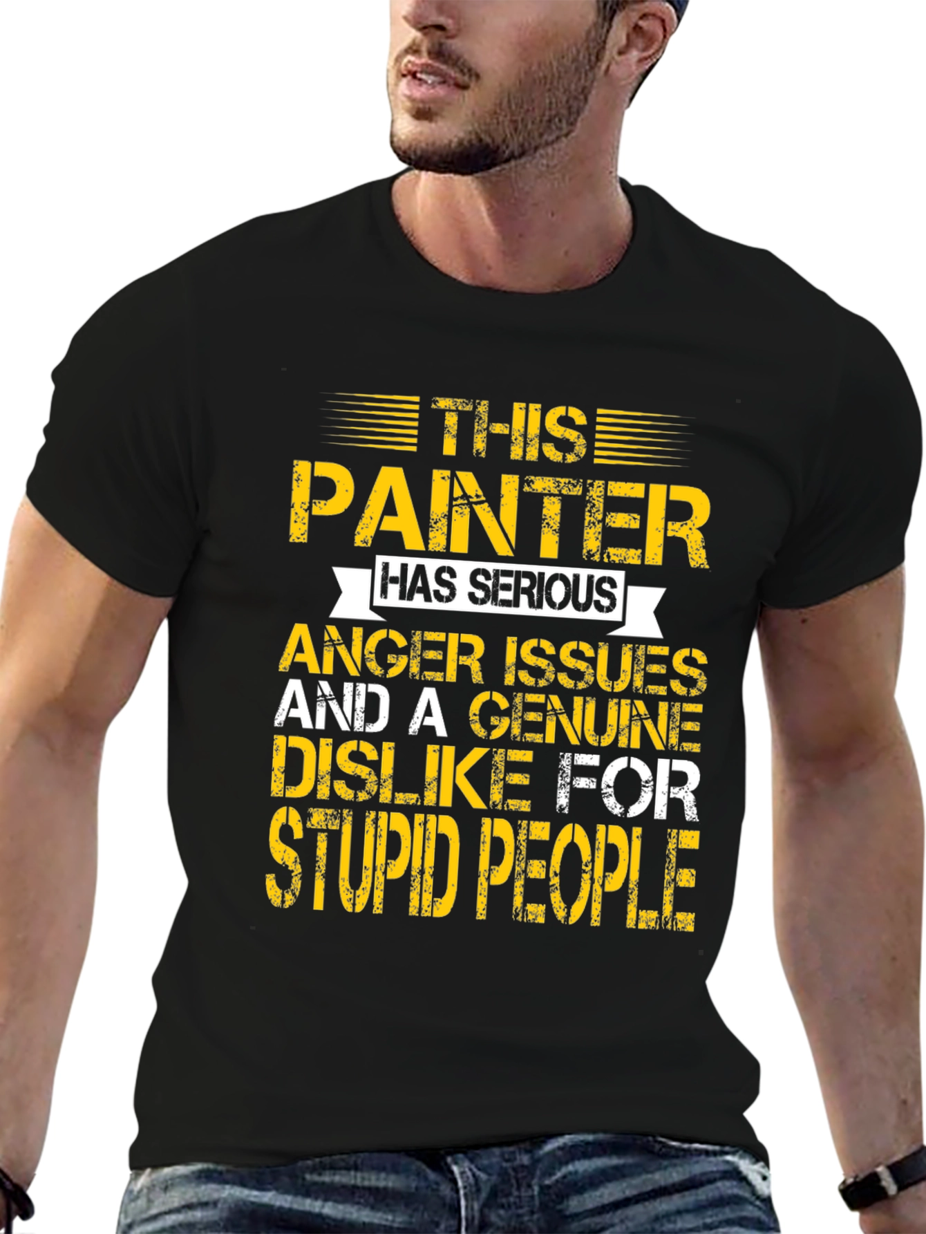 Black This Painter Has Serious Anger Issues Graphic Tee view 6