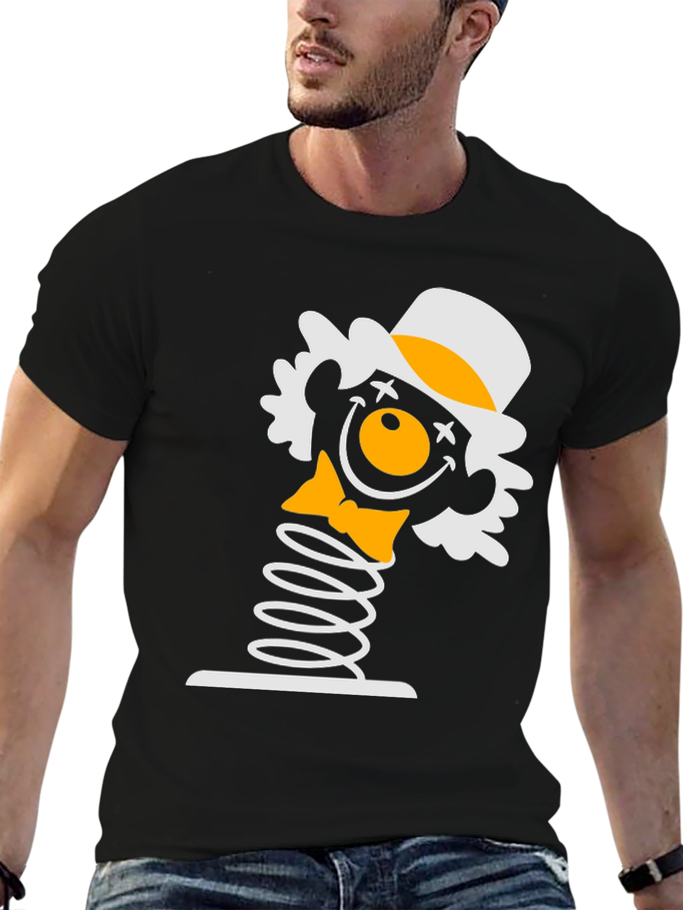 Black Clown in a Box Graphic T-Shirt view 6