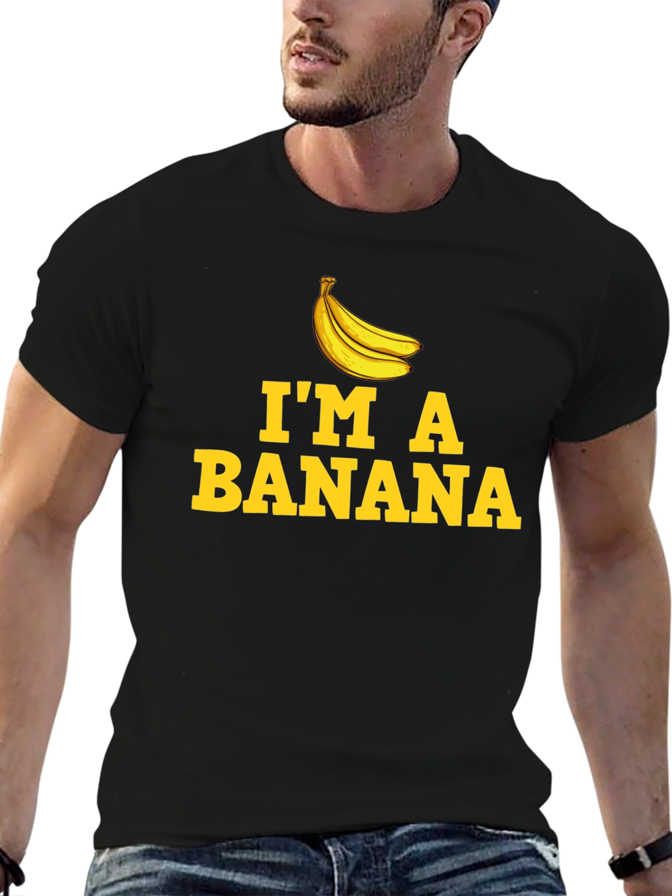 Black I'm a Banana T-Shirt - Novelty Graphic Tee view 6