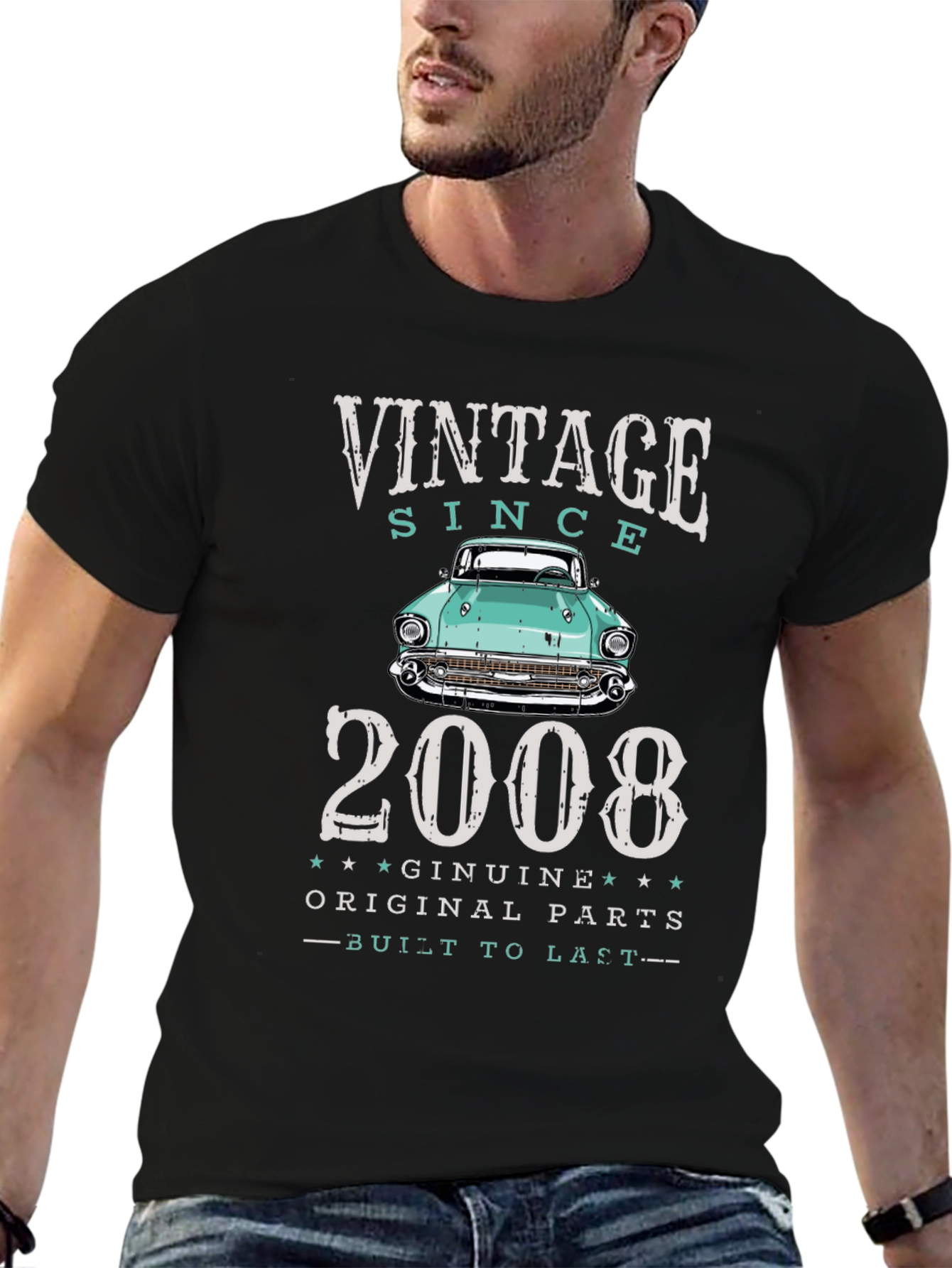 Black Vintage 2008 T-Shirt - Genuine Original Parts view 6