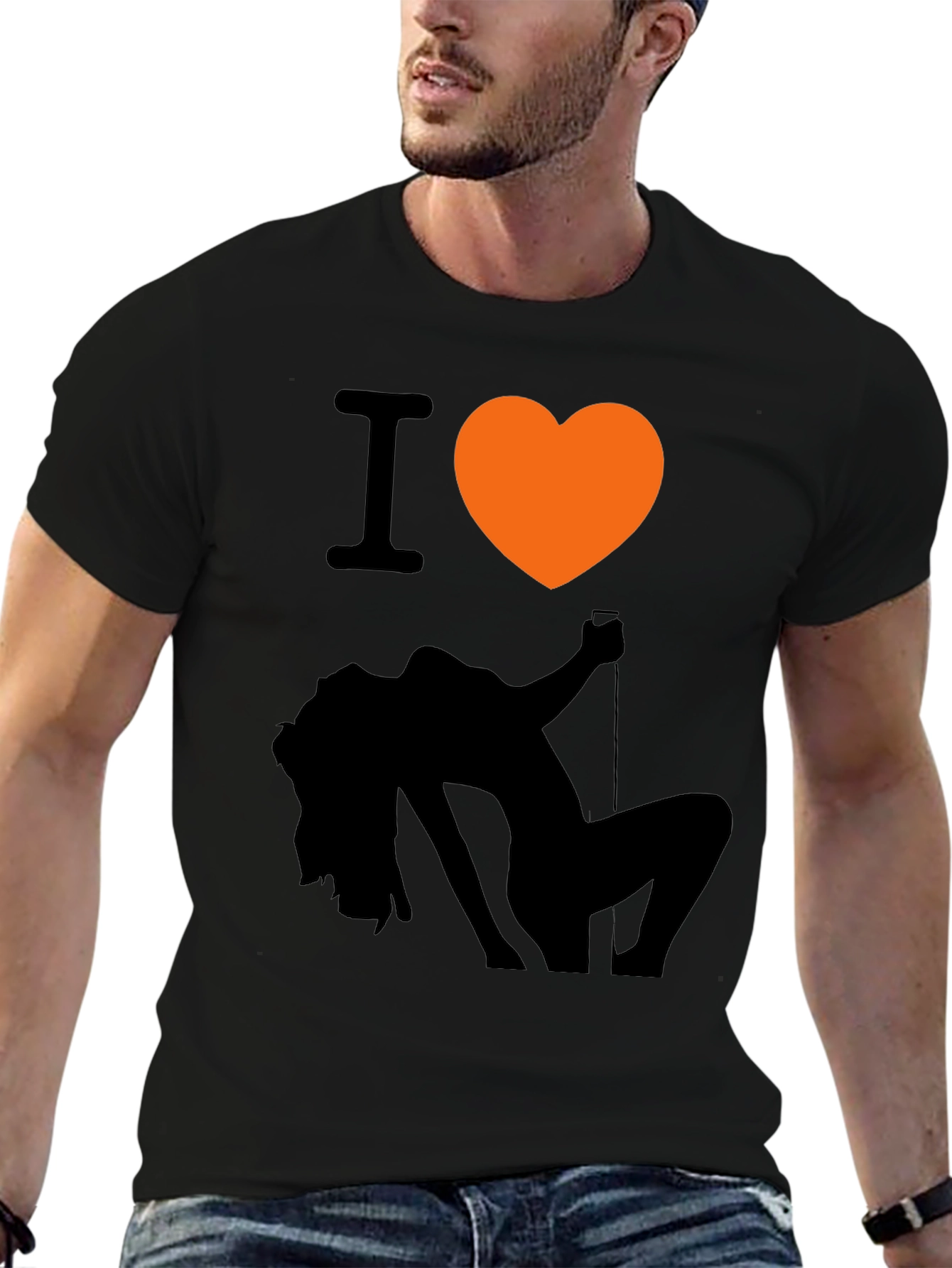 Black I Heart Exotic Dancer Graphic T-Shirt view 6