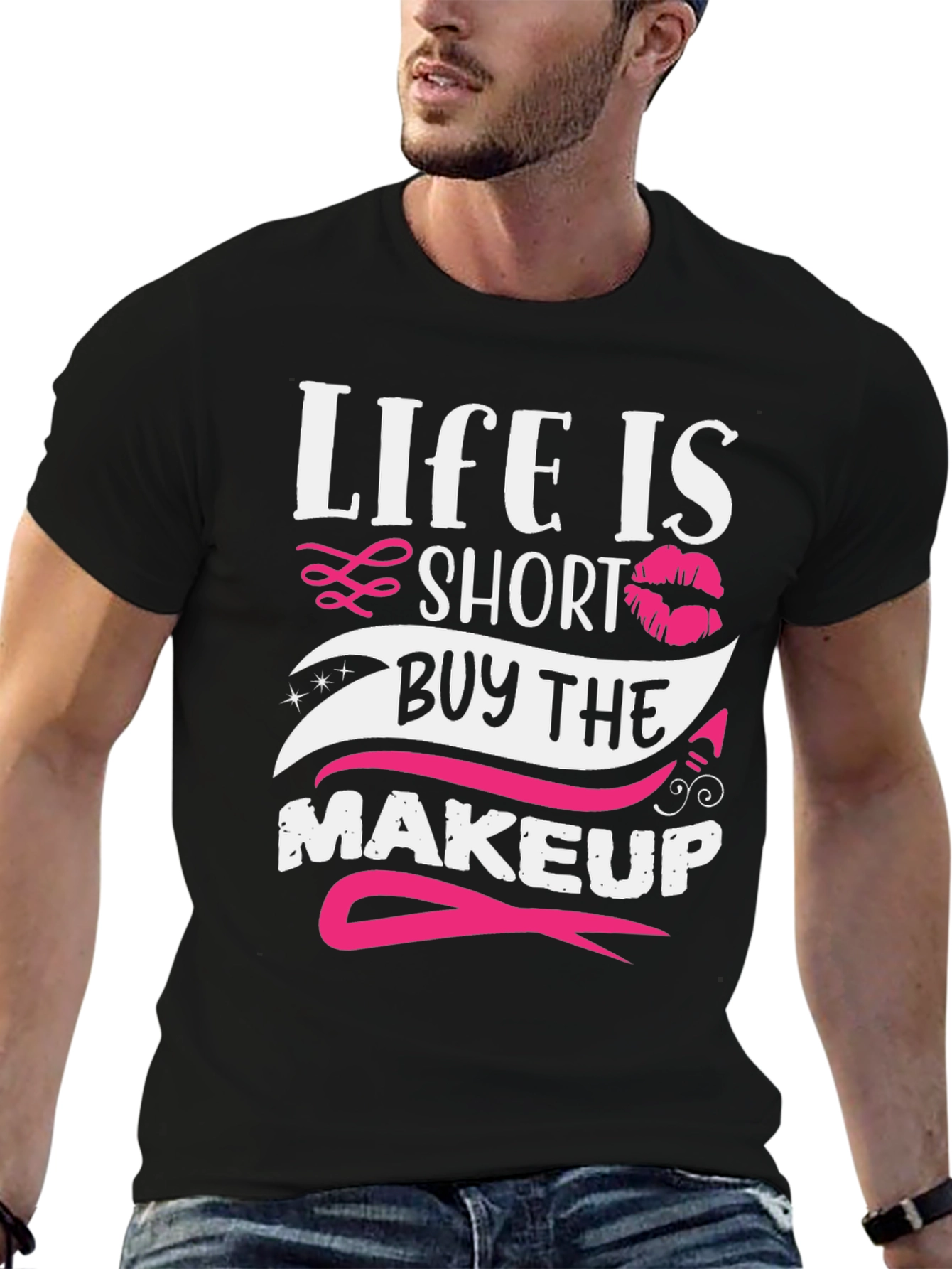 Black Life is Short Buy Makeup T-Shirt view 6