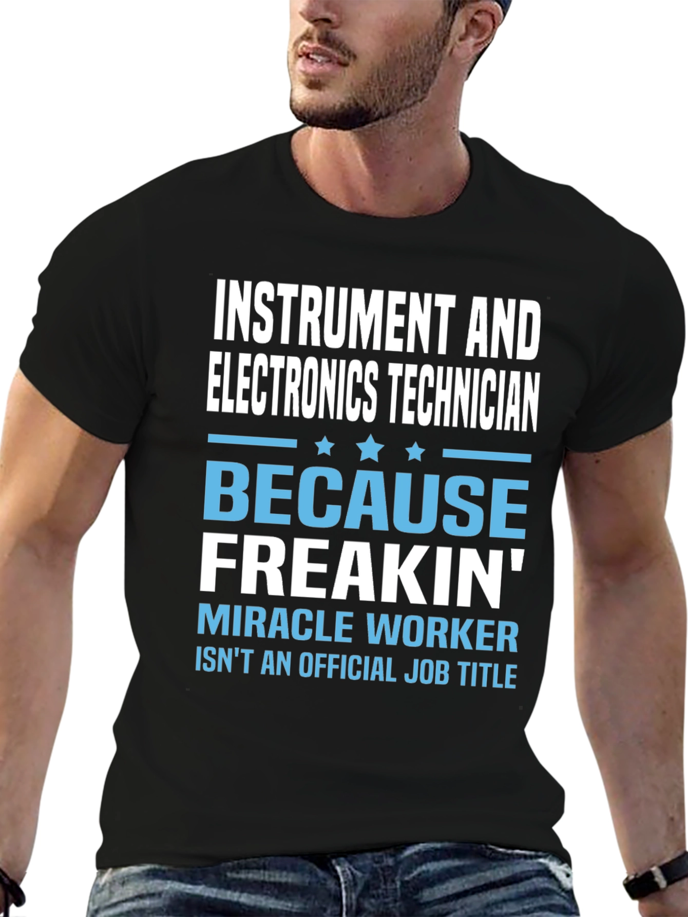 Black Instrument and Electronics Technician T-Shirt view 6