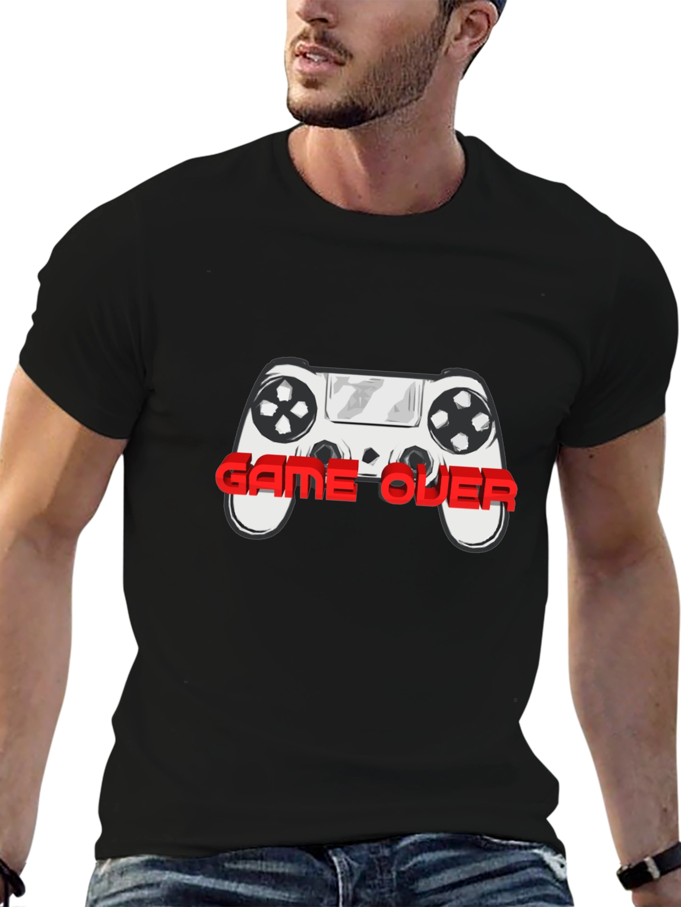 Black Game Over T-Shirt - Gamer Style view 6