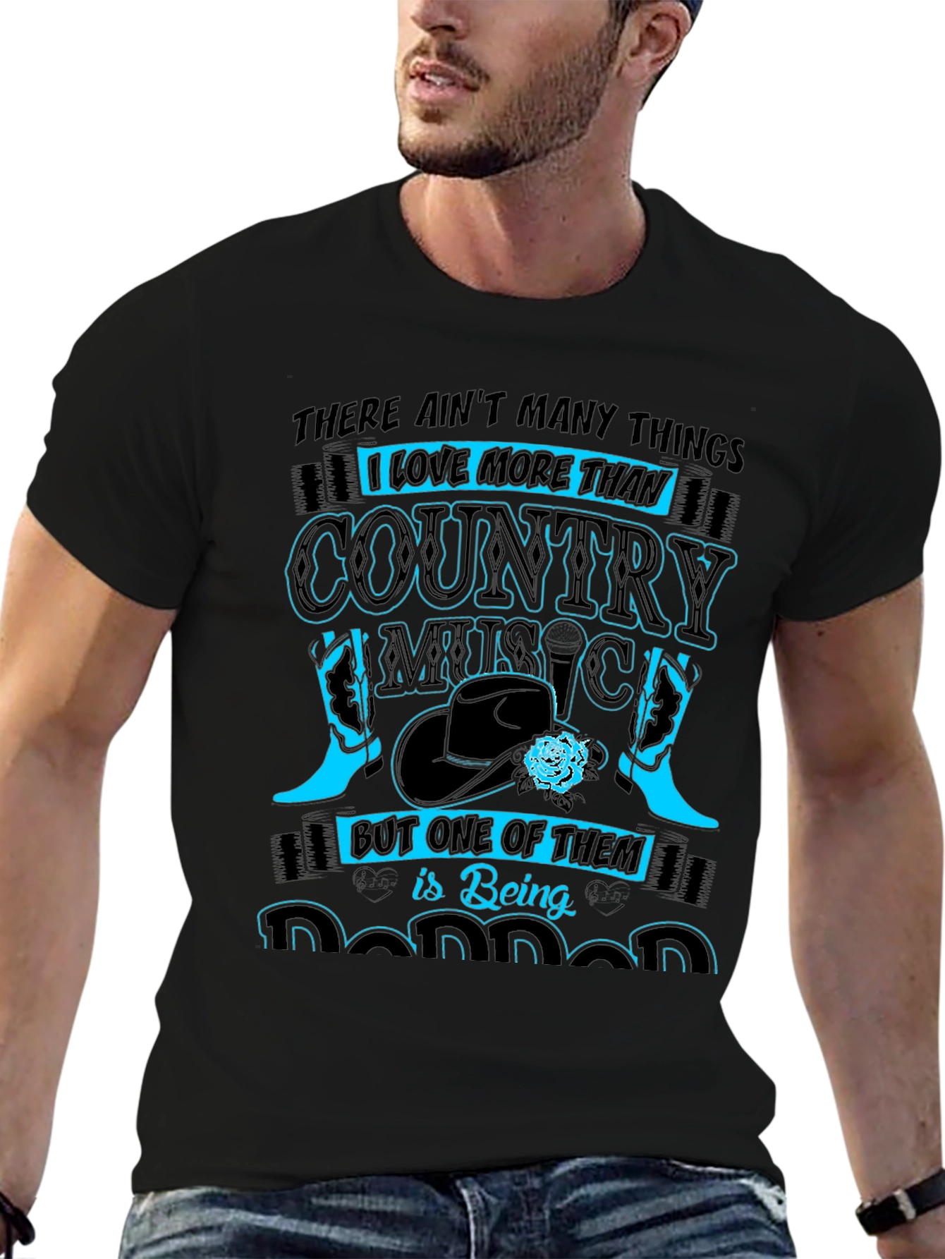 Black Country Music Lover Graphic Tee view 6