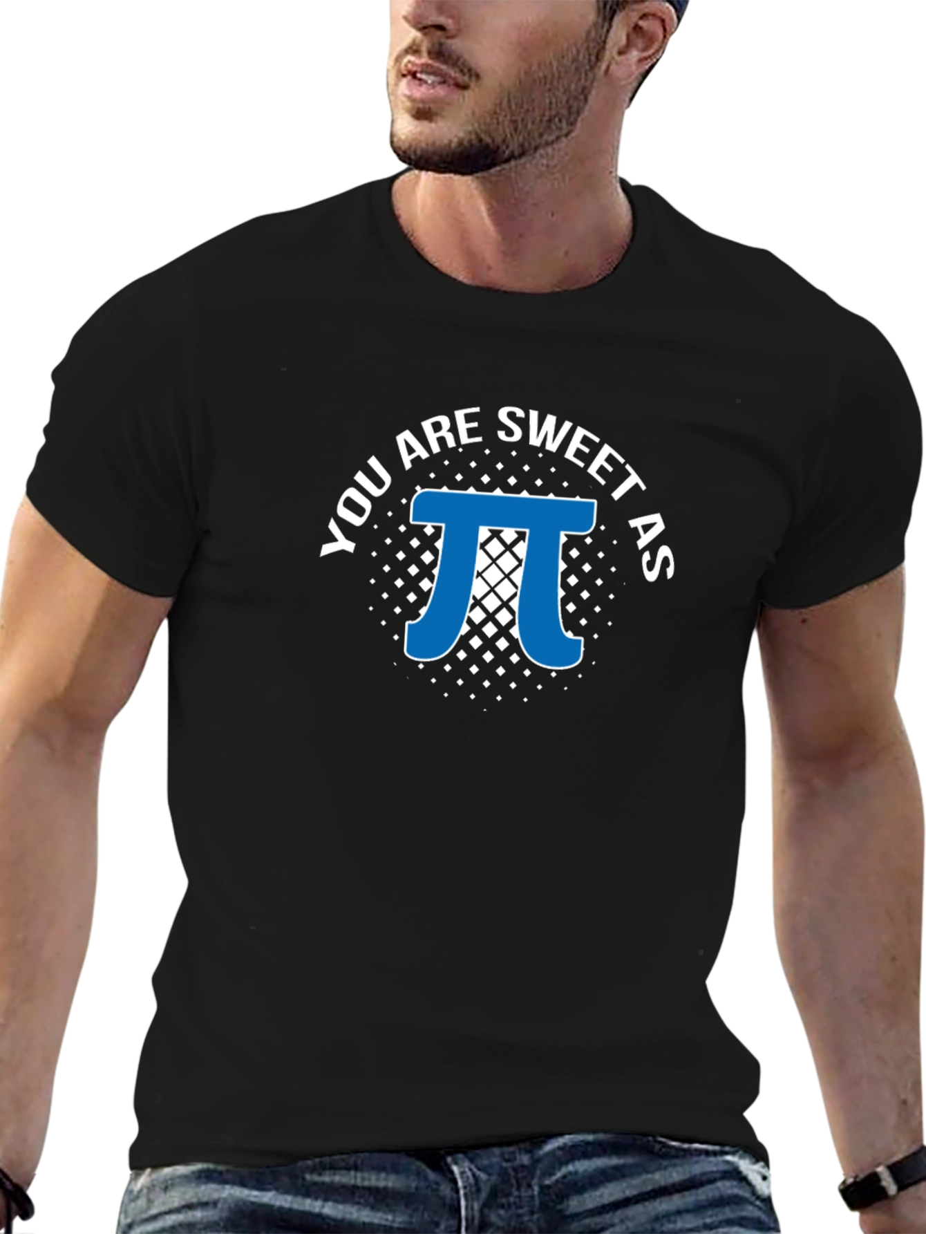 Black You Are Sweet as Pi T-Shirt - Math Pun Tee view 6